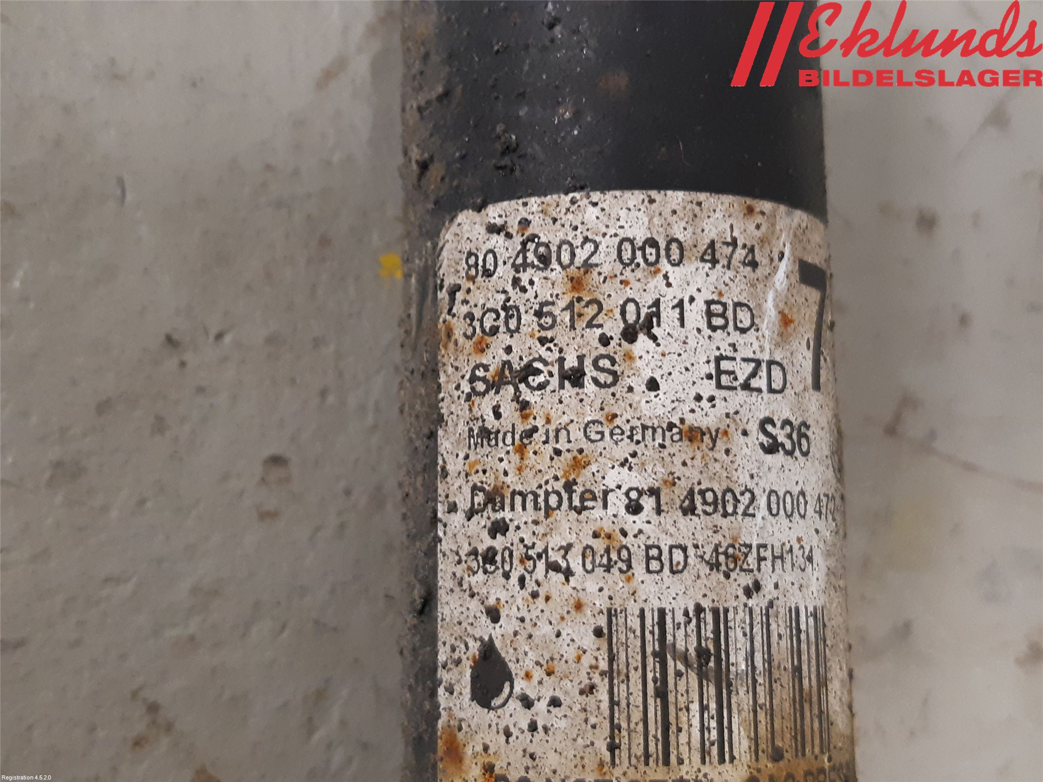 Volkswagen VW PASSAT 11-14 Stötdämpare Bak
