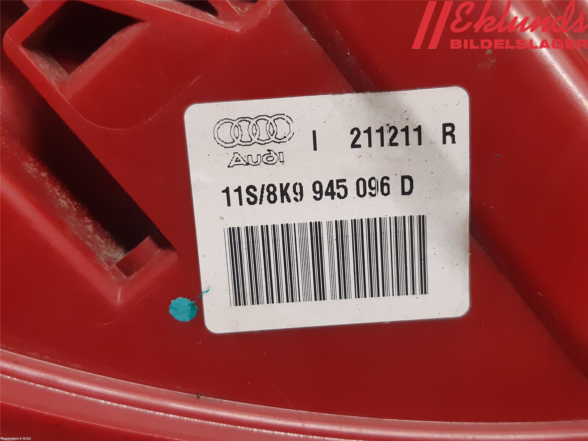 Audi A4 12-15 Bakljus Höger