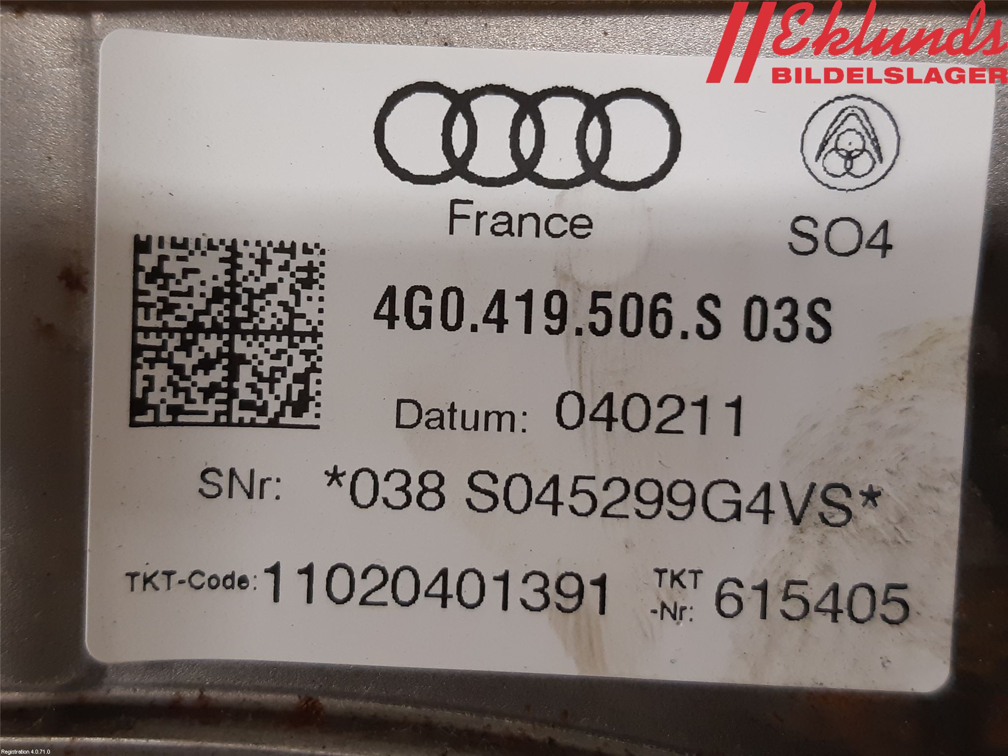 Audi A7/S7 4G 11-17 Rattaxelagg Justerbart