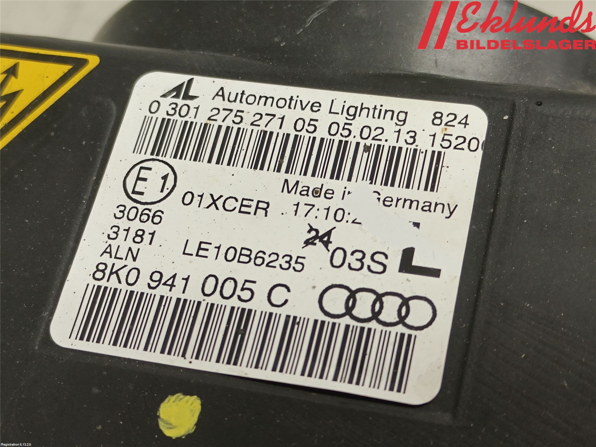 Audi A4 12-15 Strålkastare Vänster