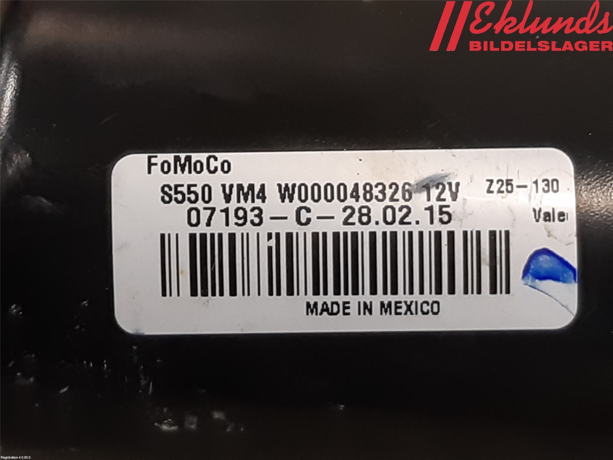 Ford MUSTANG VI 15-22 Torkarmotor Vindruta