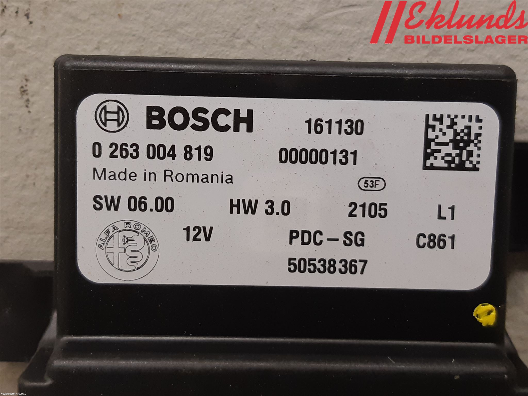 Alfa GIULIA Styrenhet Parkeringshjälp