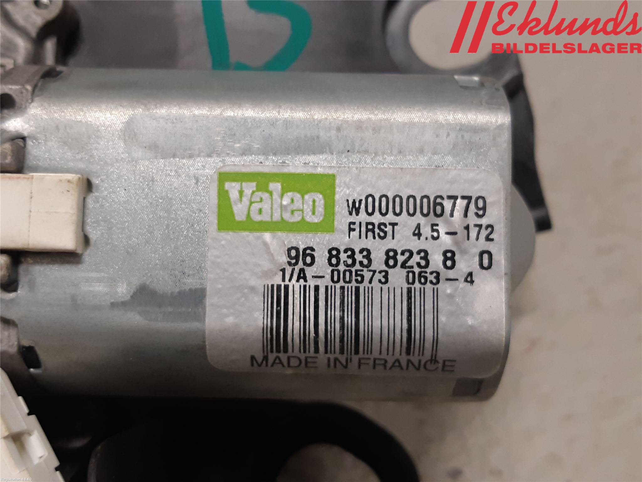 Citroen C3 10-17 Torkarmotor Baklucka