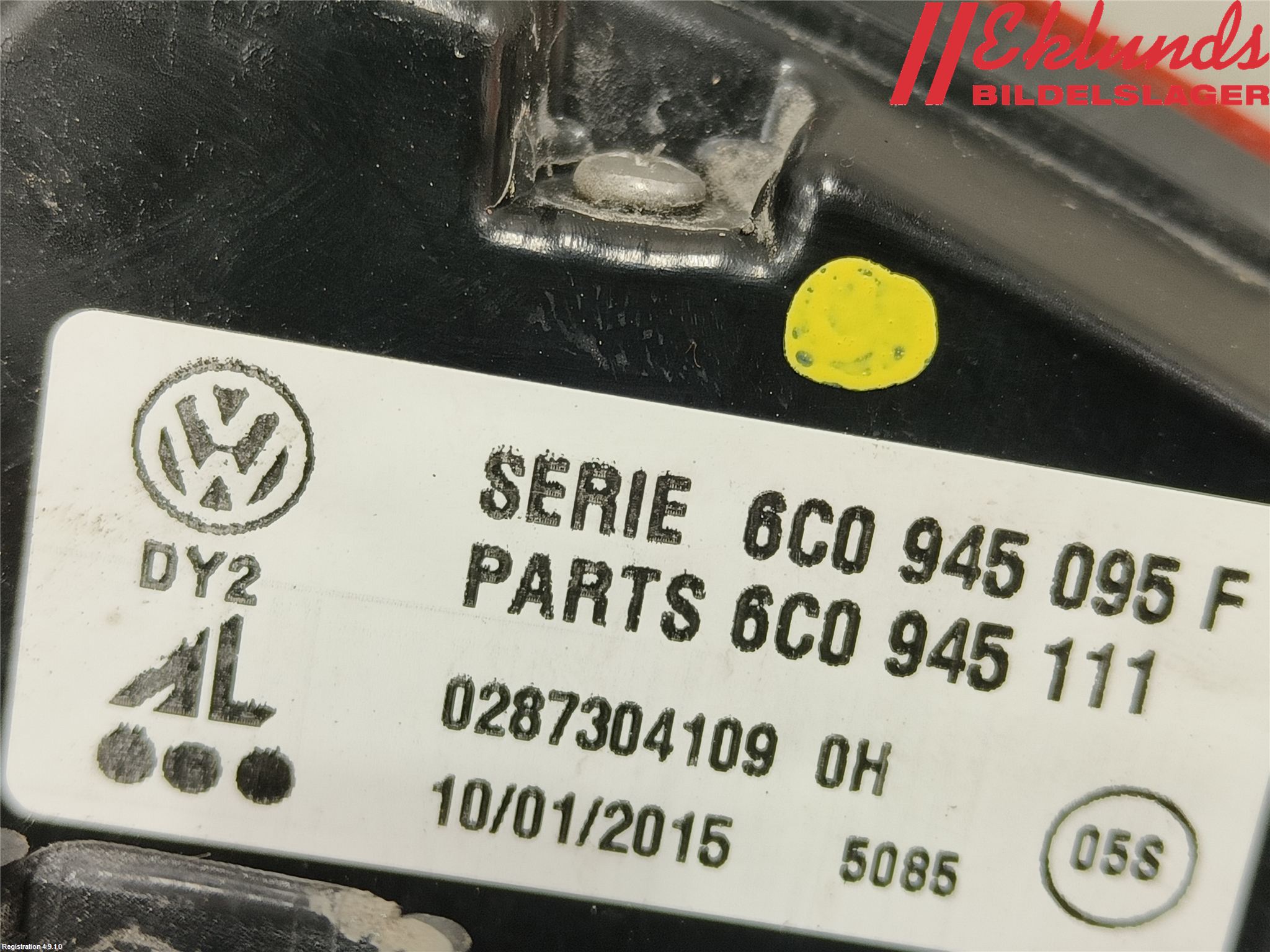 Volkswagen VW POLO 10-17 Bakljus Vänster