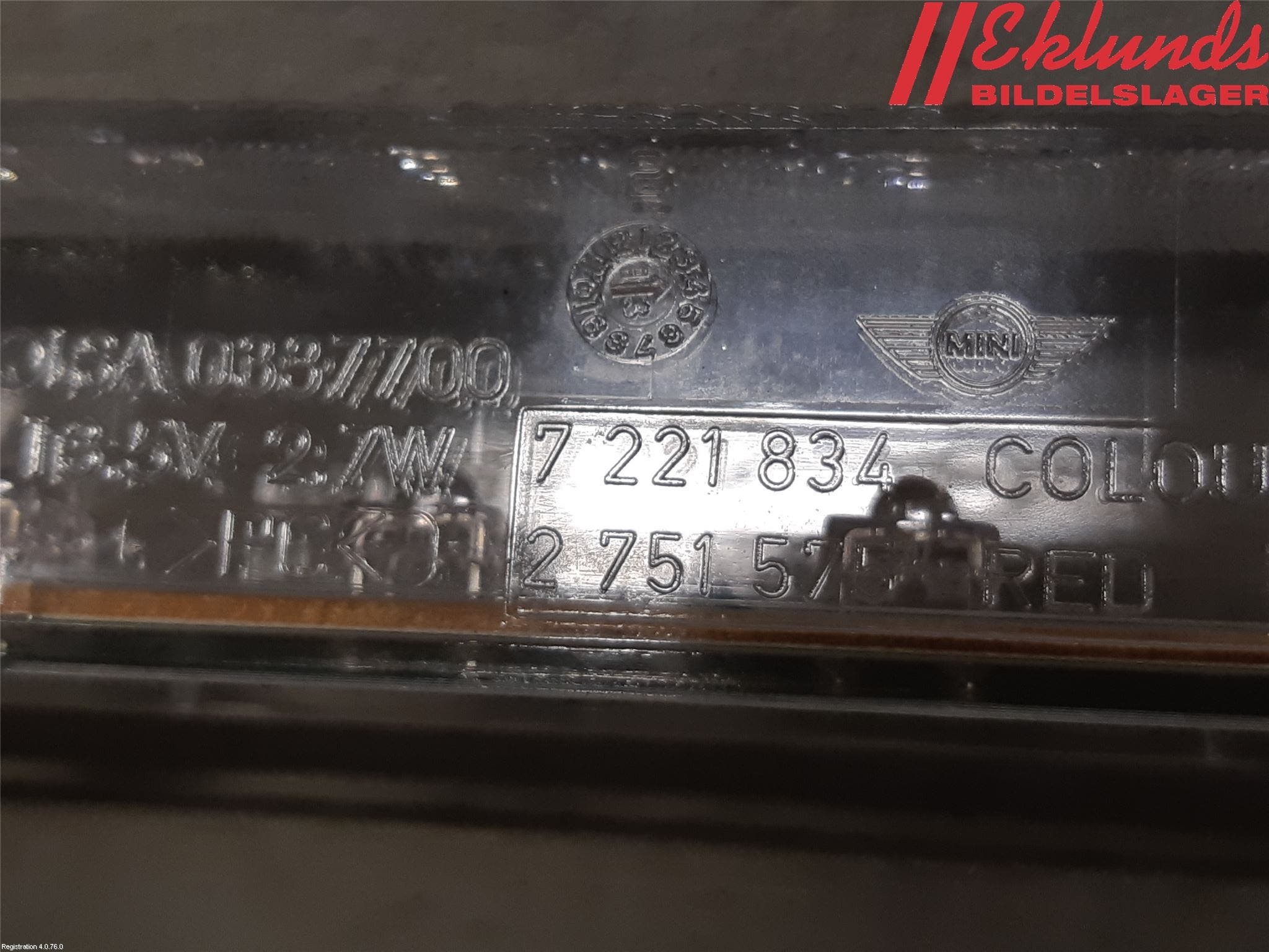 Mini COUNTRYMAN R60 11-16 Bromsljus Bakruta