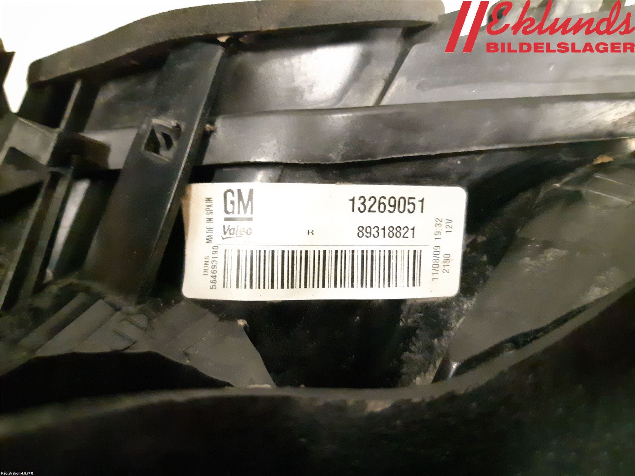 Opel CORSA D 07-14 Bakljus Höger