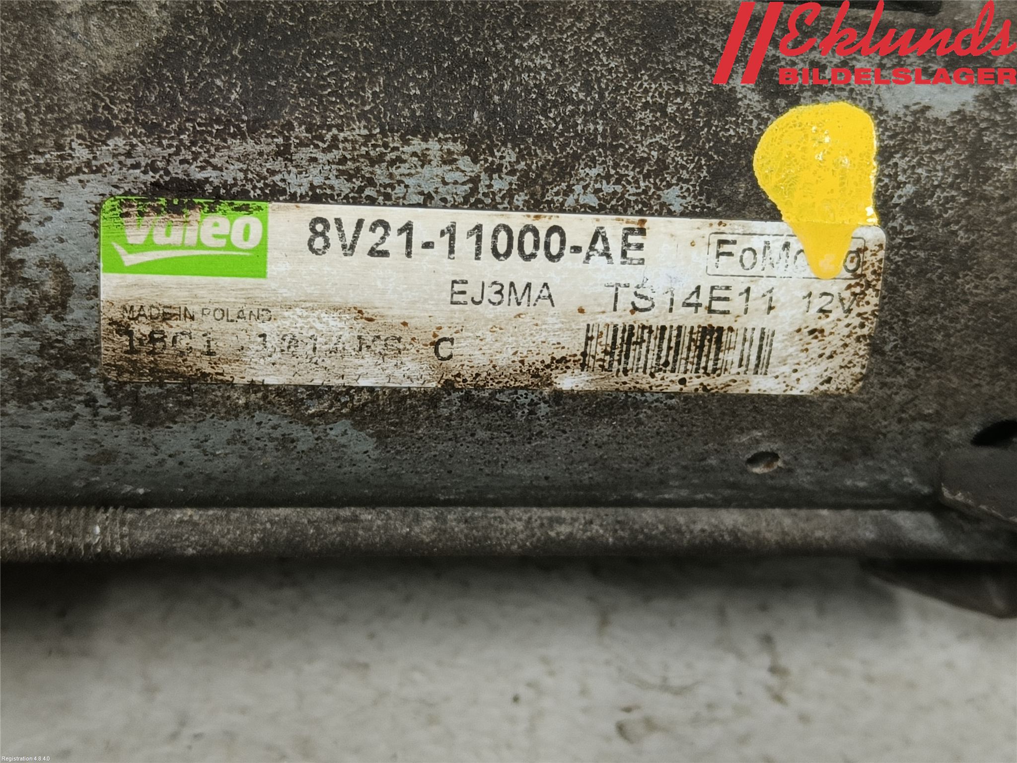 Ford FIESTA 09-12 Startmotor Diesel