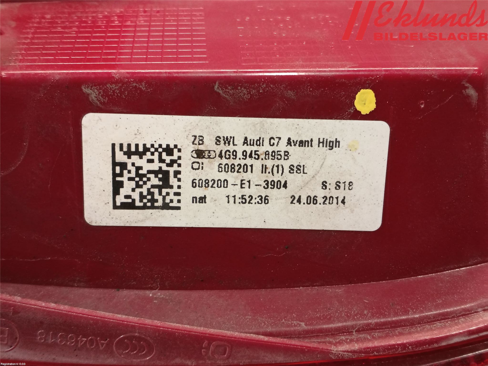 Audi A6/S6 4G 11-18 Bakljus Vänster