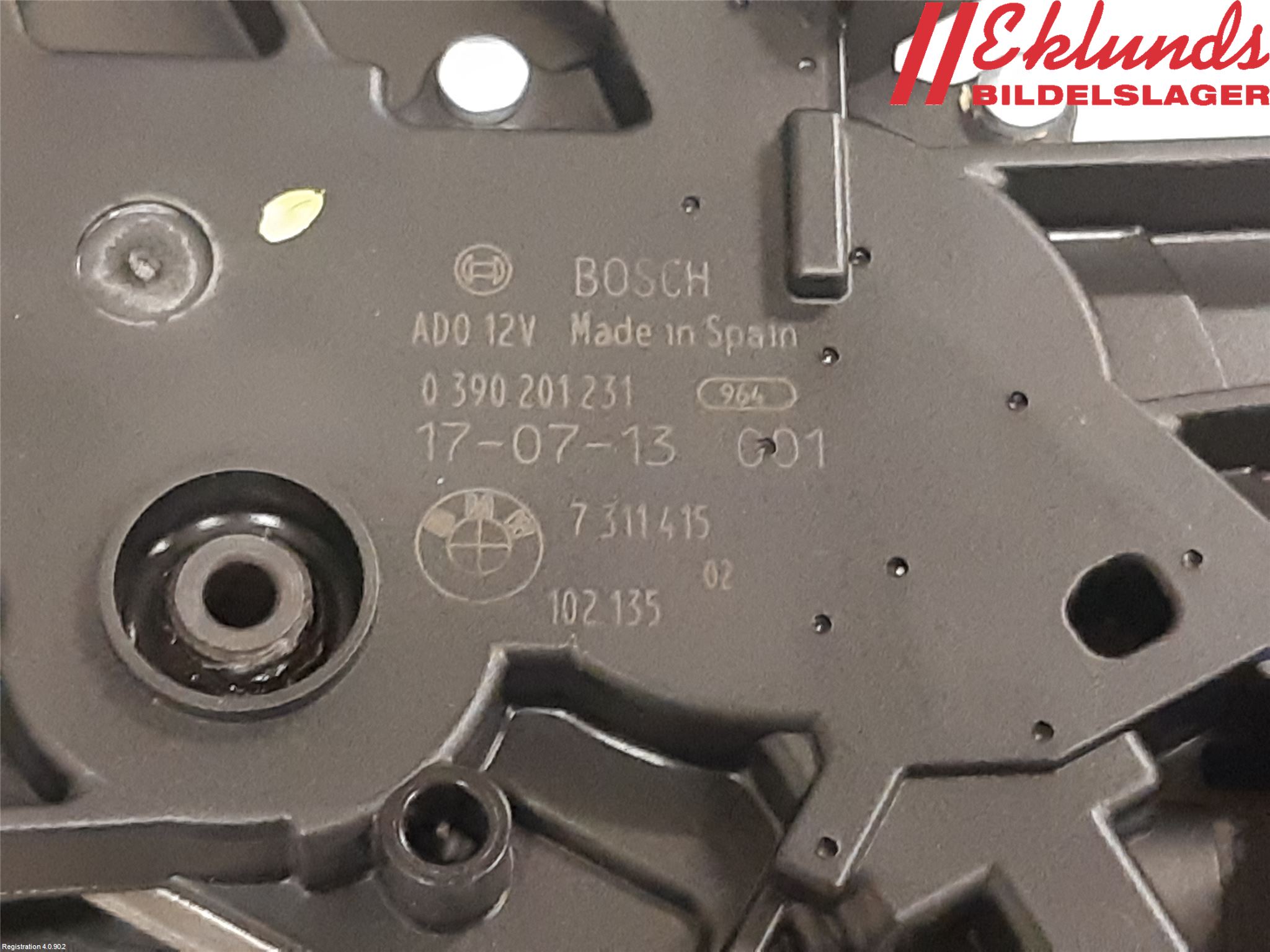 BMW 3 F30/F31/F80 12-19 Torkarmotor Baklucka