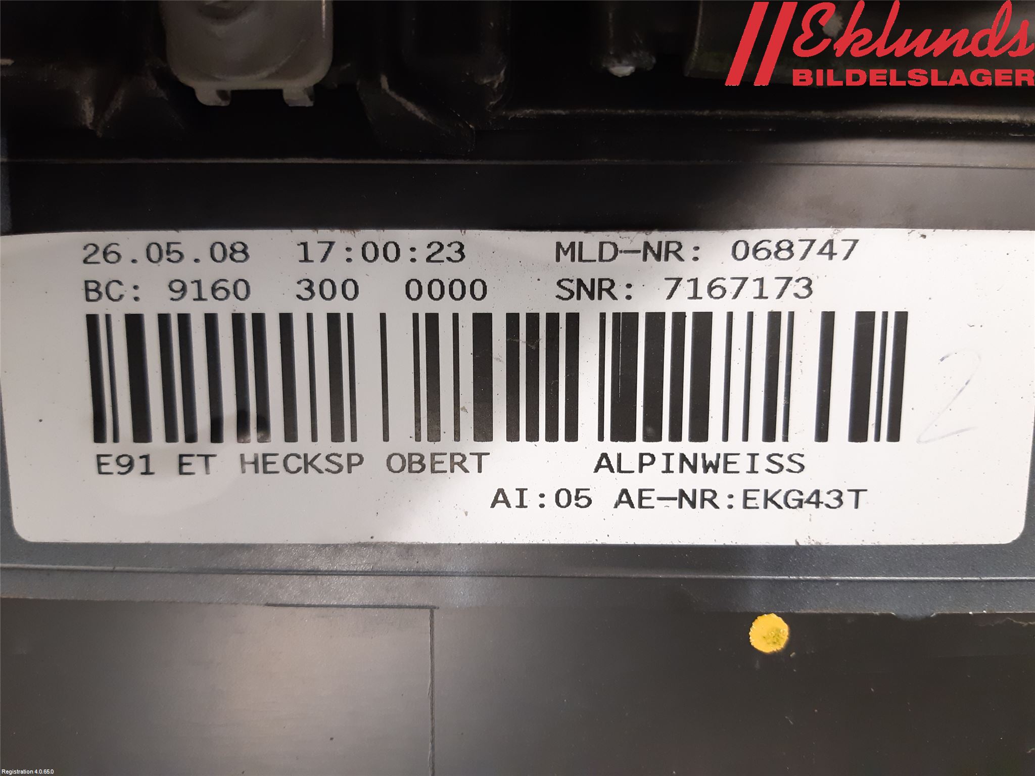 BMW 3 E90/91 SED/TOU 05-12 Spoiler Baklucka