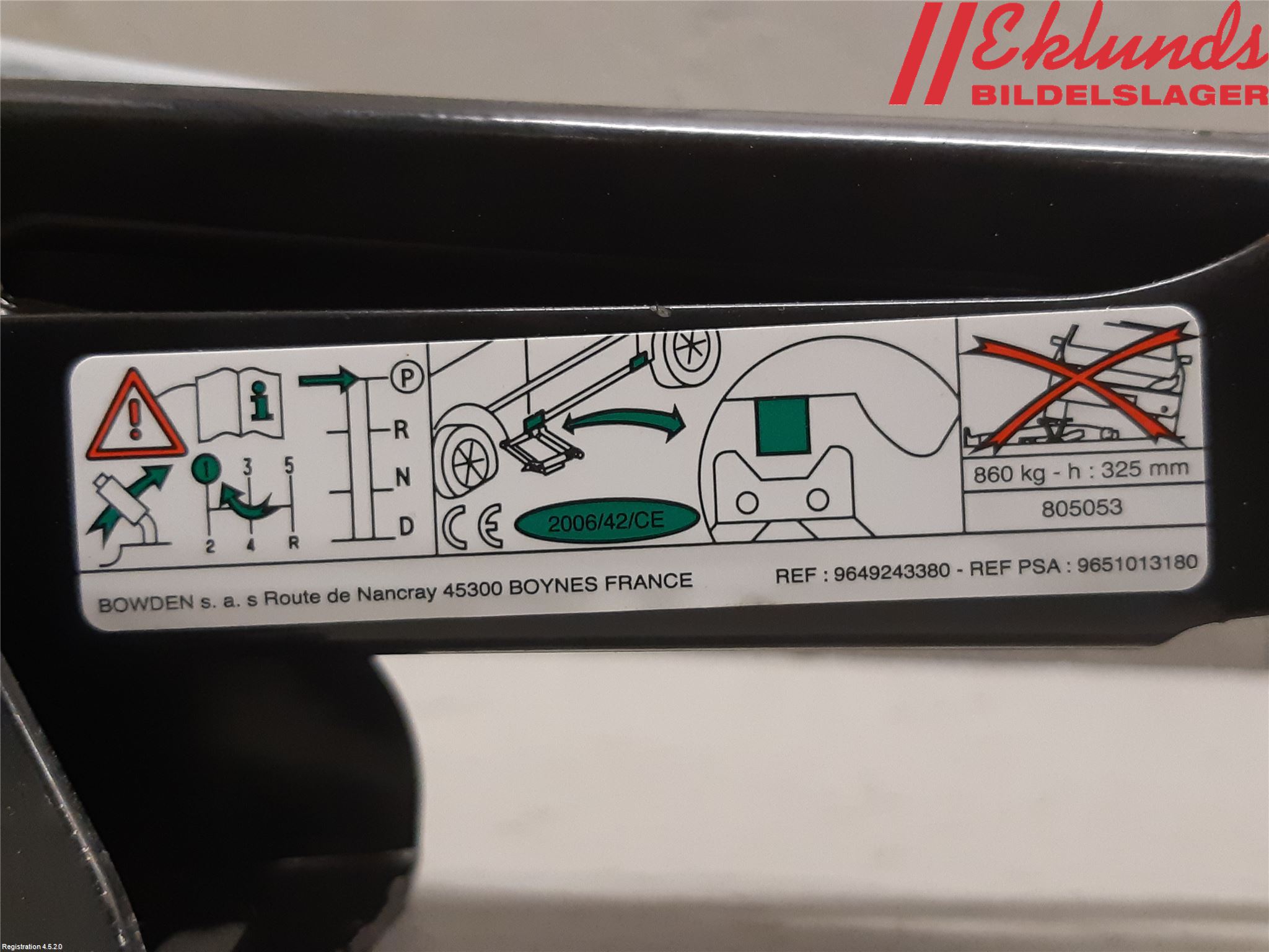 Peugeot PARTNER/E-PARTNER 19- Domkraft