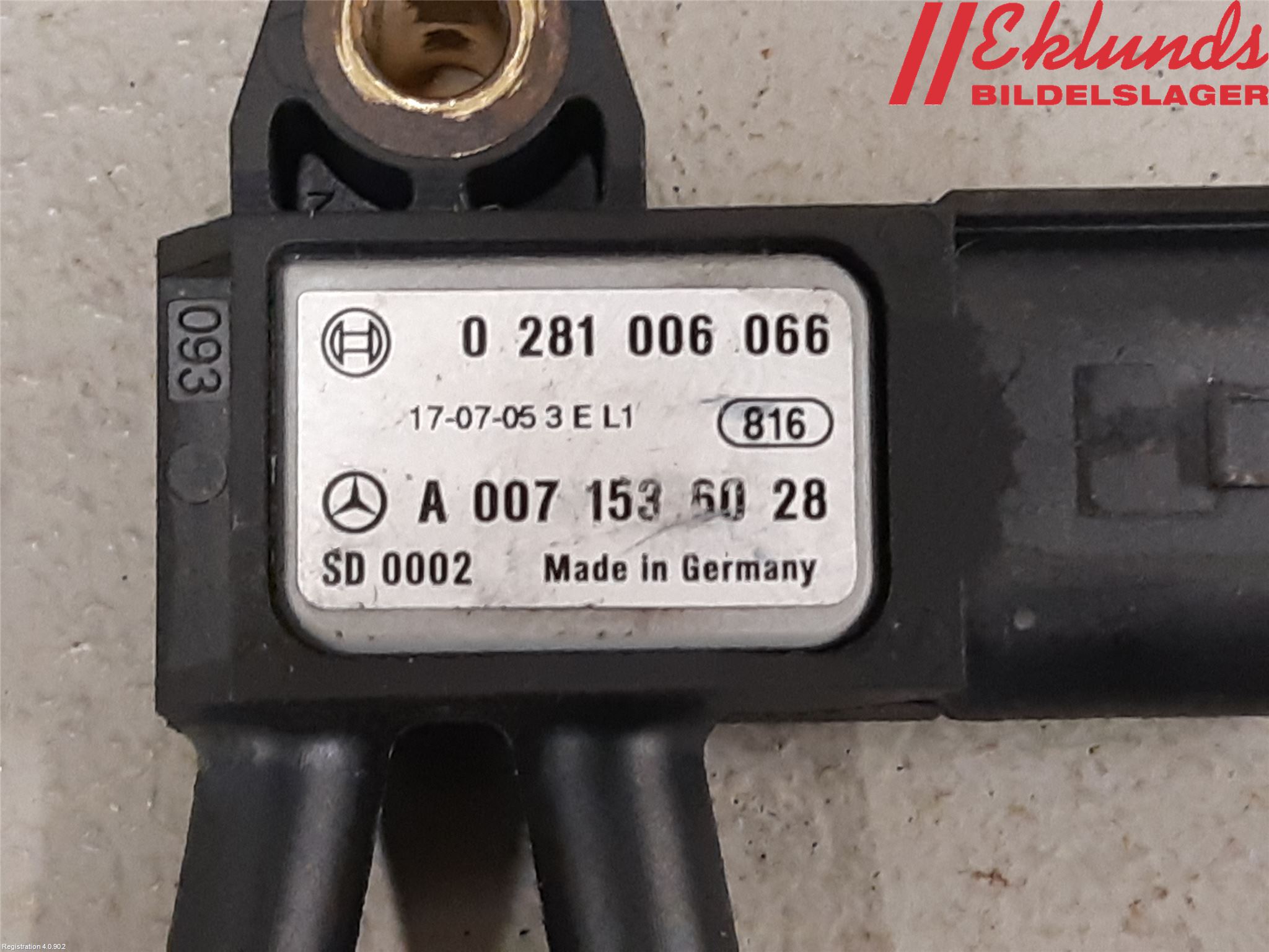 Mercedes-Benz MB CLA-KLASS (C117/X117) 13-19 Sensor Avgas