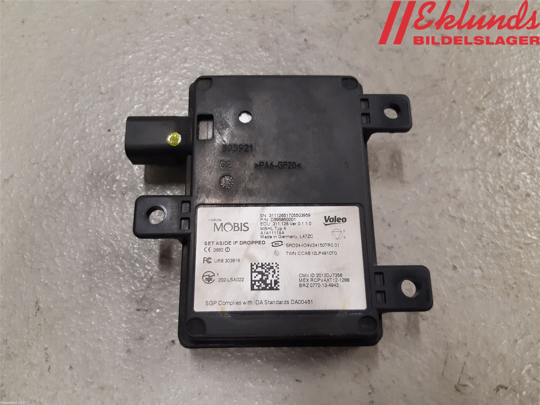 Kia SPORTAGE (QL) 16-21 Sensor Aktivt Kollisionsskydd