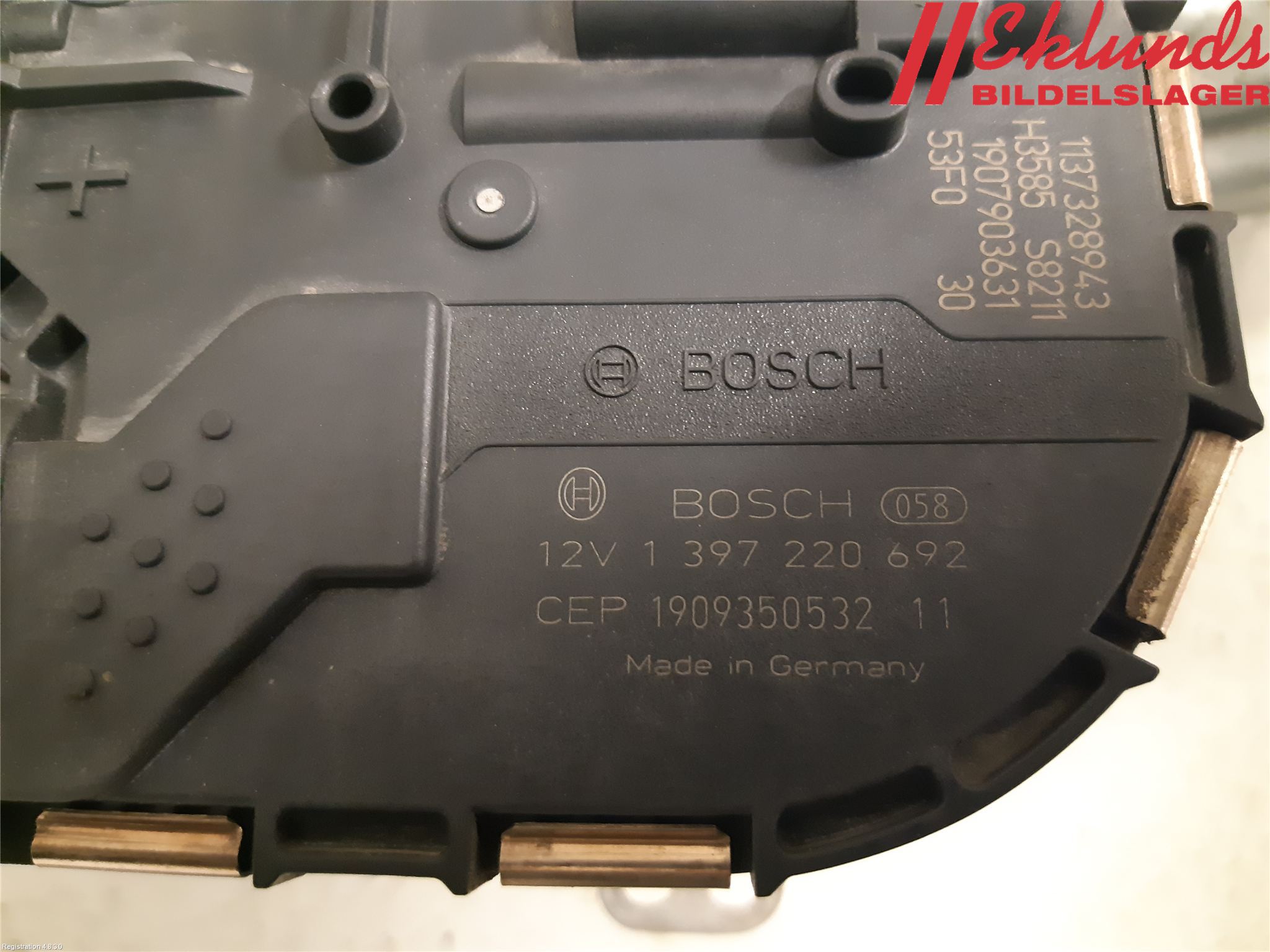 Volkswagen VW GOLF / E-GOLF VII 13-20 Torkarmotor Vindruta