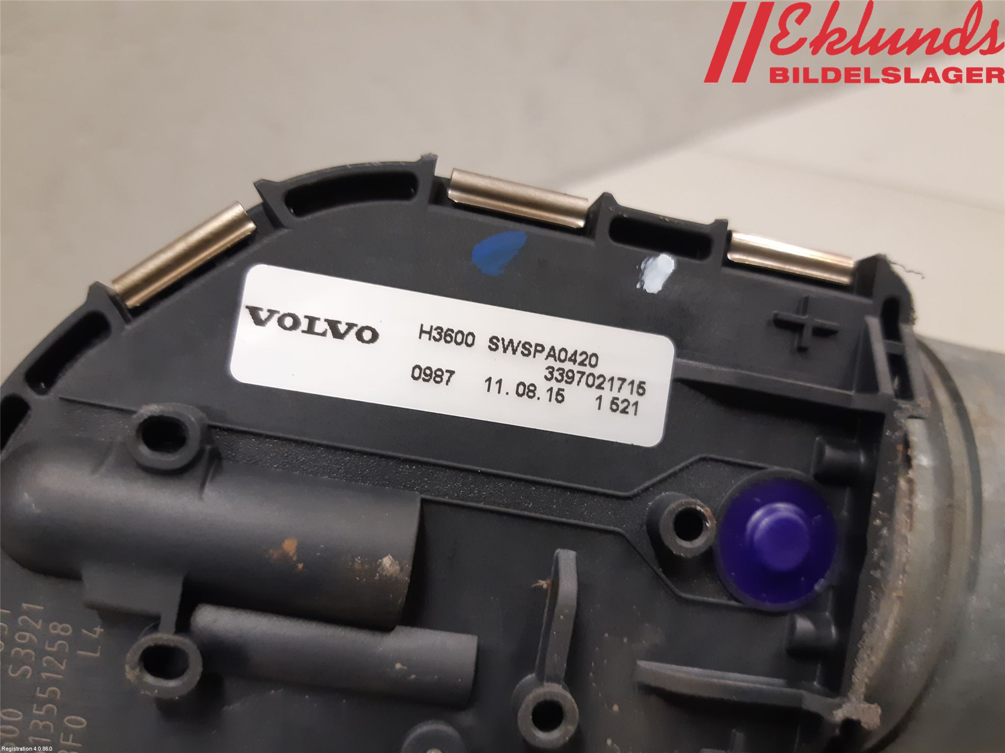 Volvo XC90/RECHARGE 16- Torkarmotor Vindruta