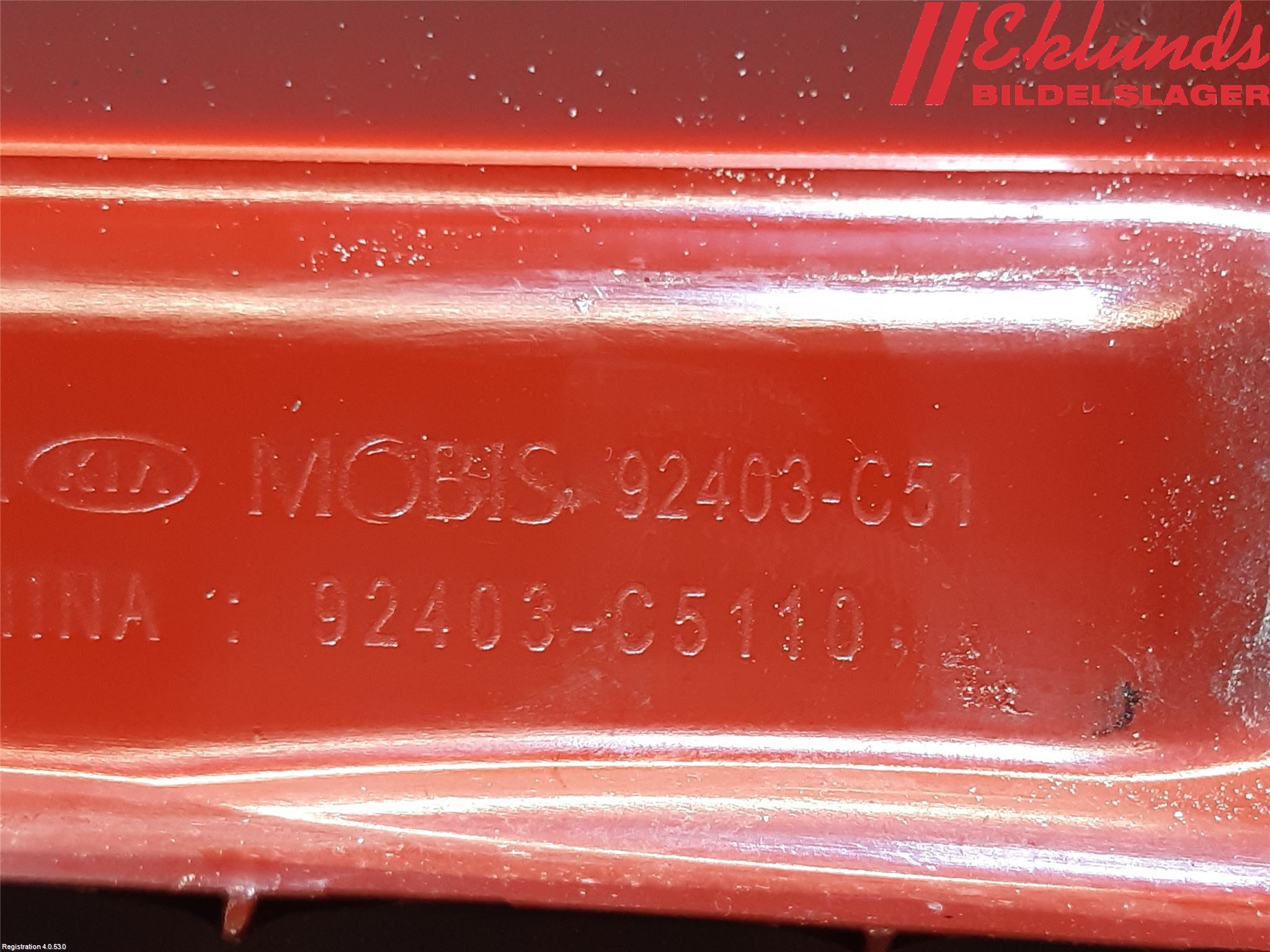 Kia SORENTO 15-20 Bakljus Lucka Vä