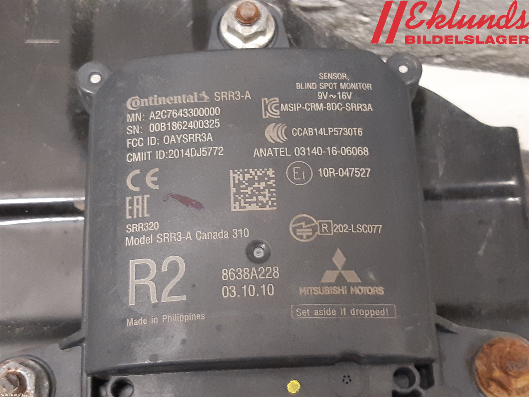 Mitsubishi OUTLANDER 13-21 Sensor Aktivt Kollisionsskydd