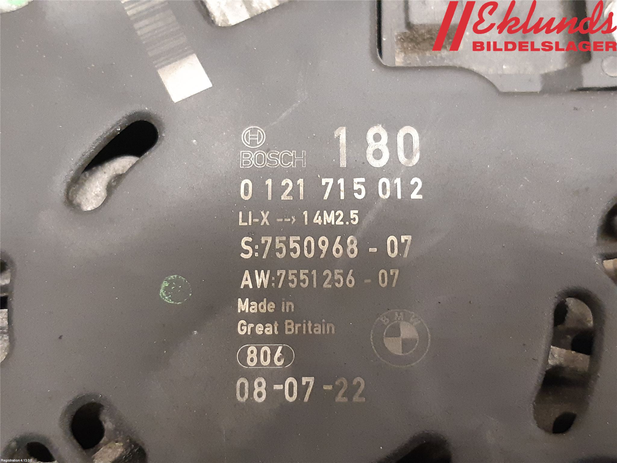 BMW 3 E90/91 SED/TOU 05-12 Generator