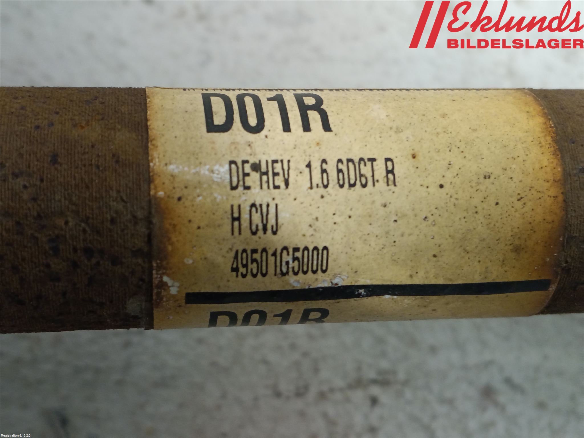 Kia NIRO (DE) 17-22 Drivaxel Fram Höger