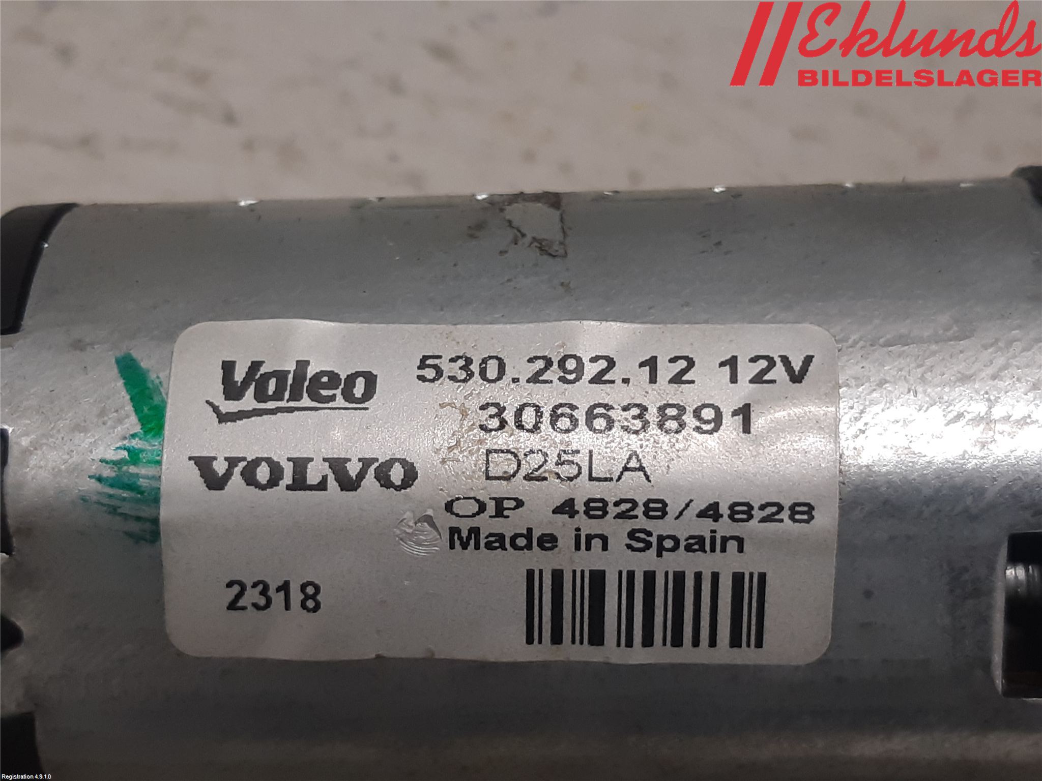 Volvo V70 08-13 Torkarmotor Baklucka
