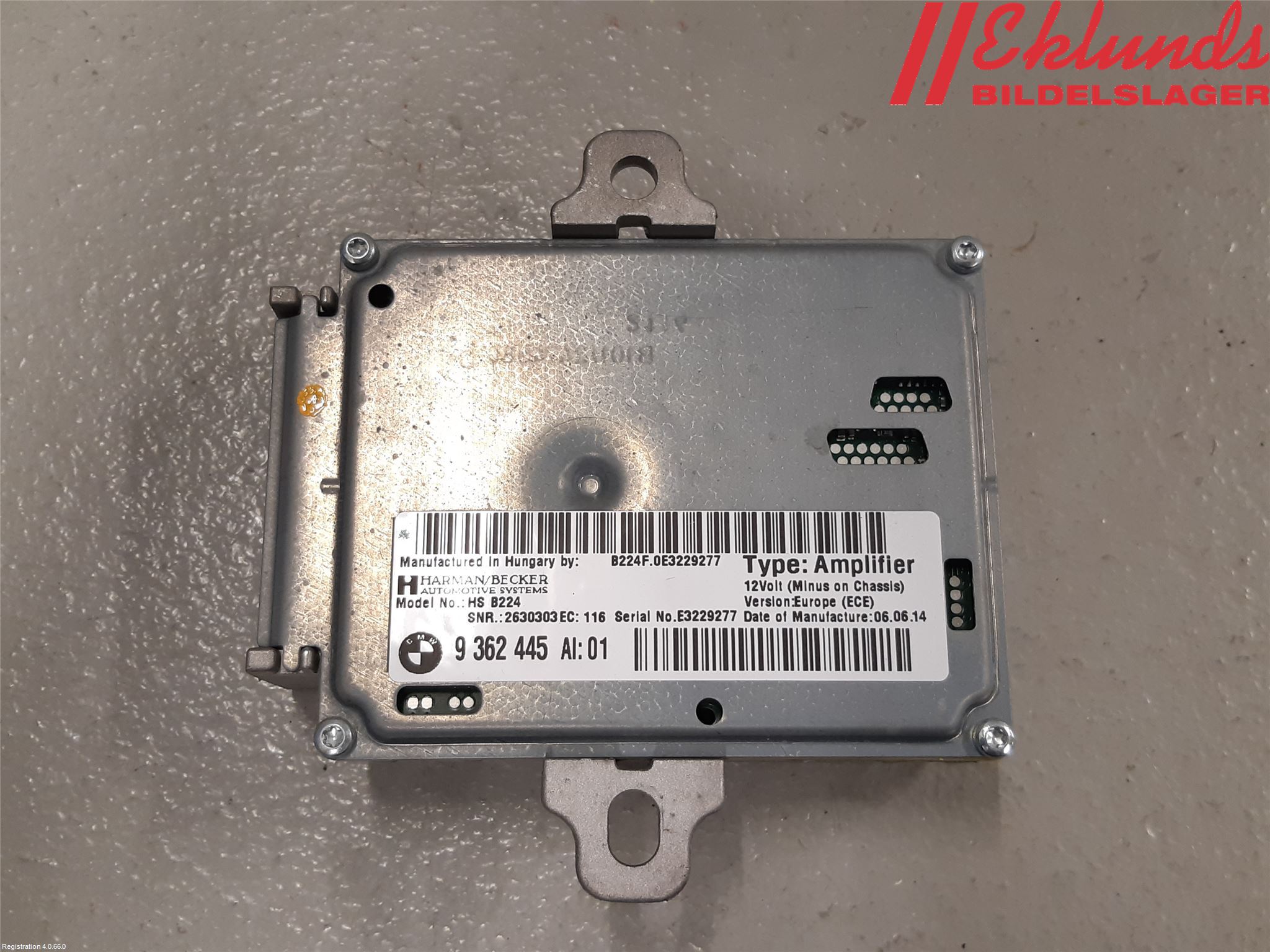 BMW 4 F32/F33/F82/F83 13-20 Radio-Stereo Förstärkare