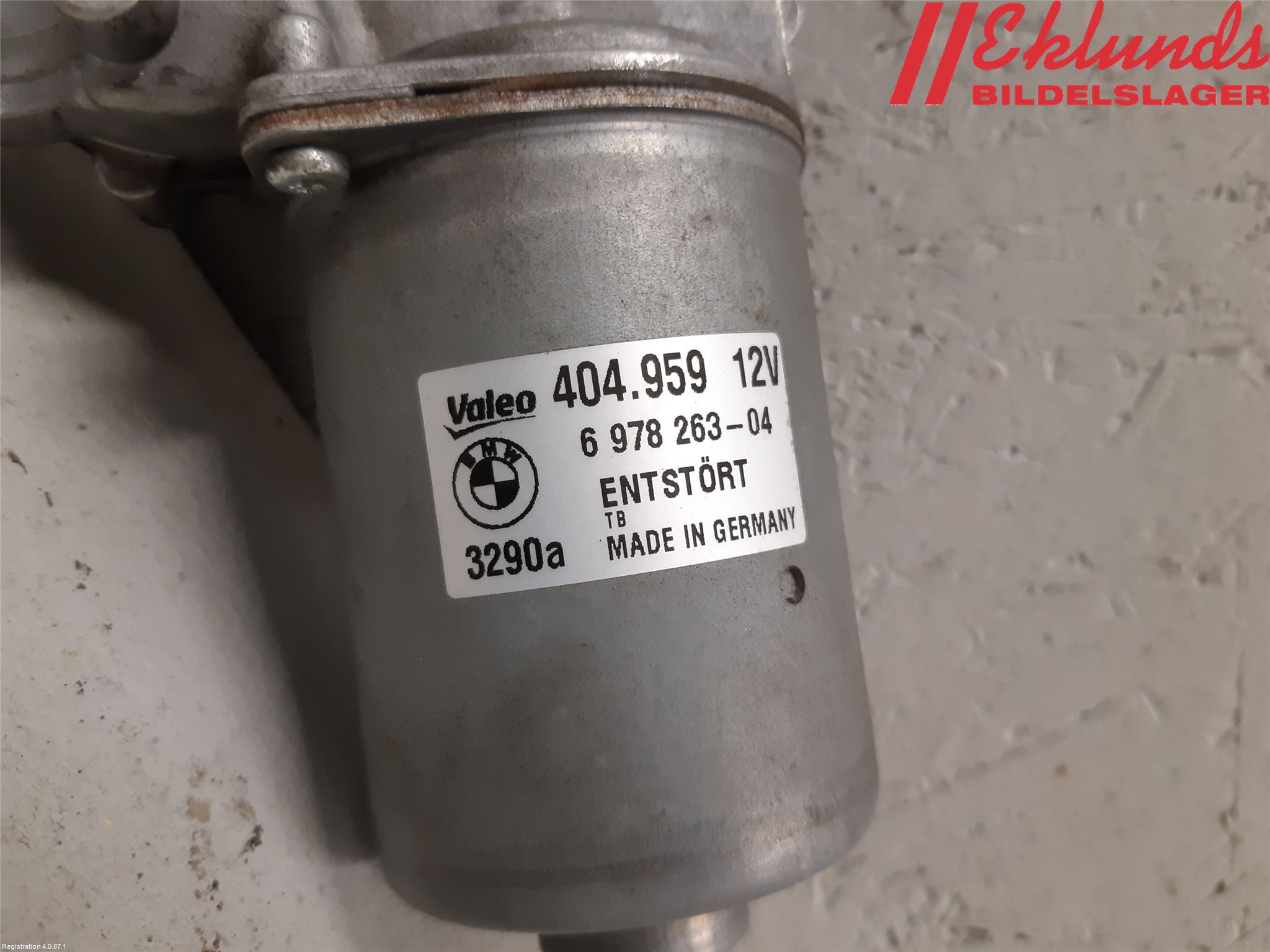 BMW 3 E90/91 SED/TOU 05-12 Torkarmotor Vindruta