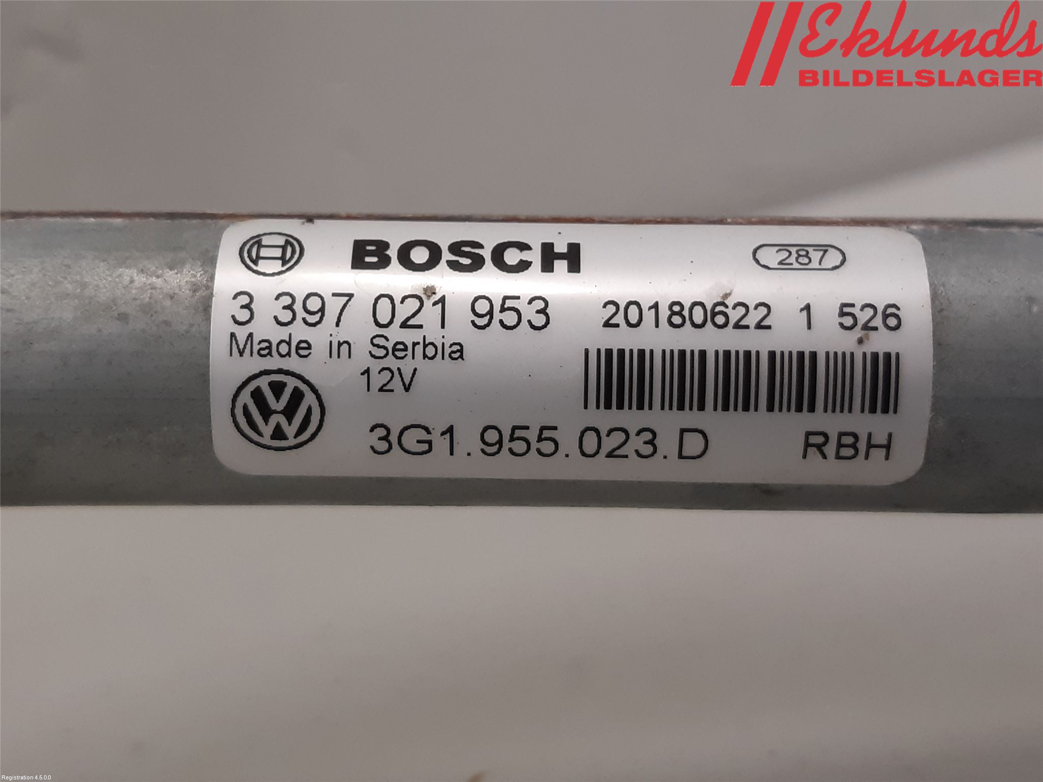 Volkswagen VW PASSAT 15-19 Torkarmekanism Vindruta