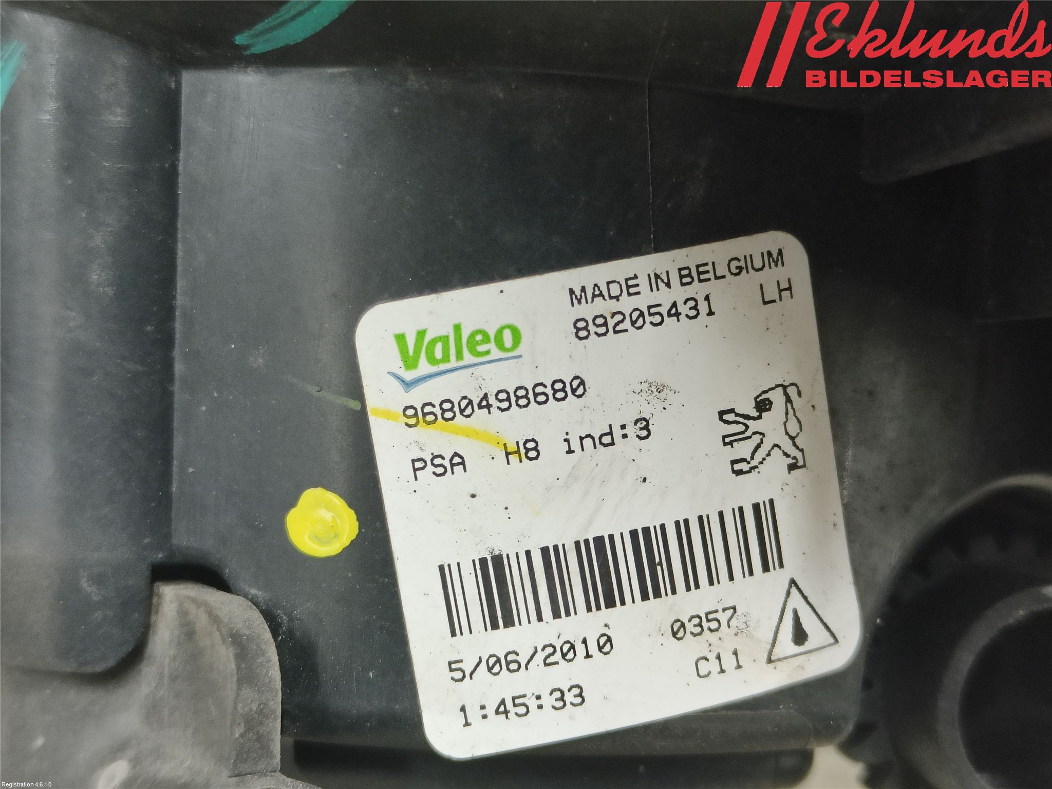 Peugeot 308 08-13 Dimljus-Varselljus Fram