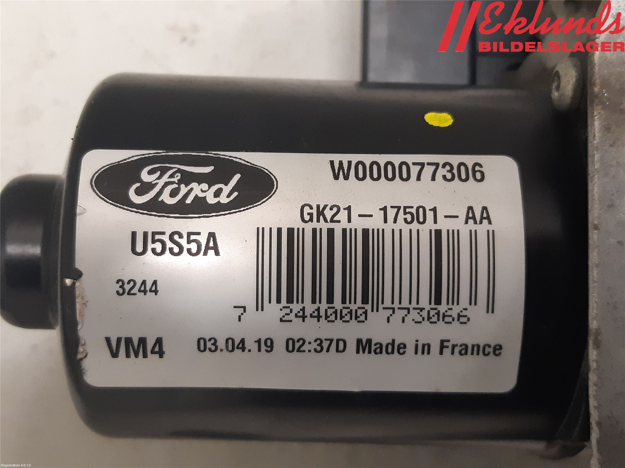 Ford TRANSIT/TOURNEO CUSTOM 13-24 Torkarmotor Vindruta