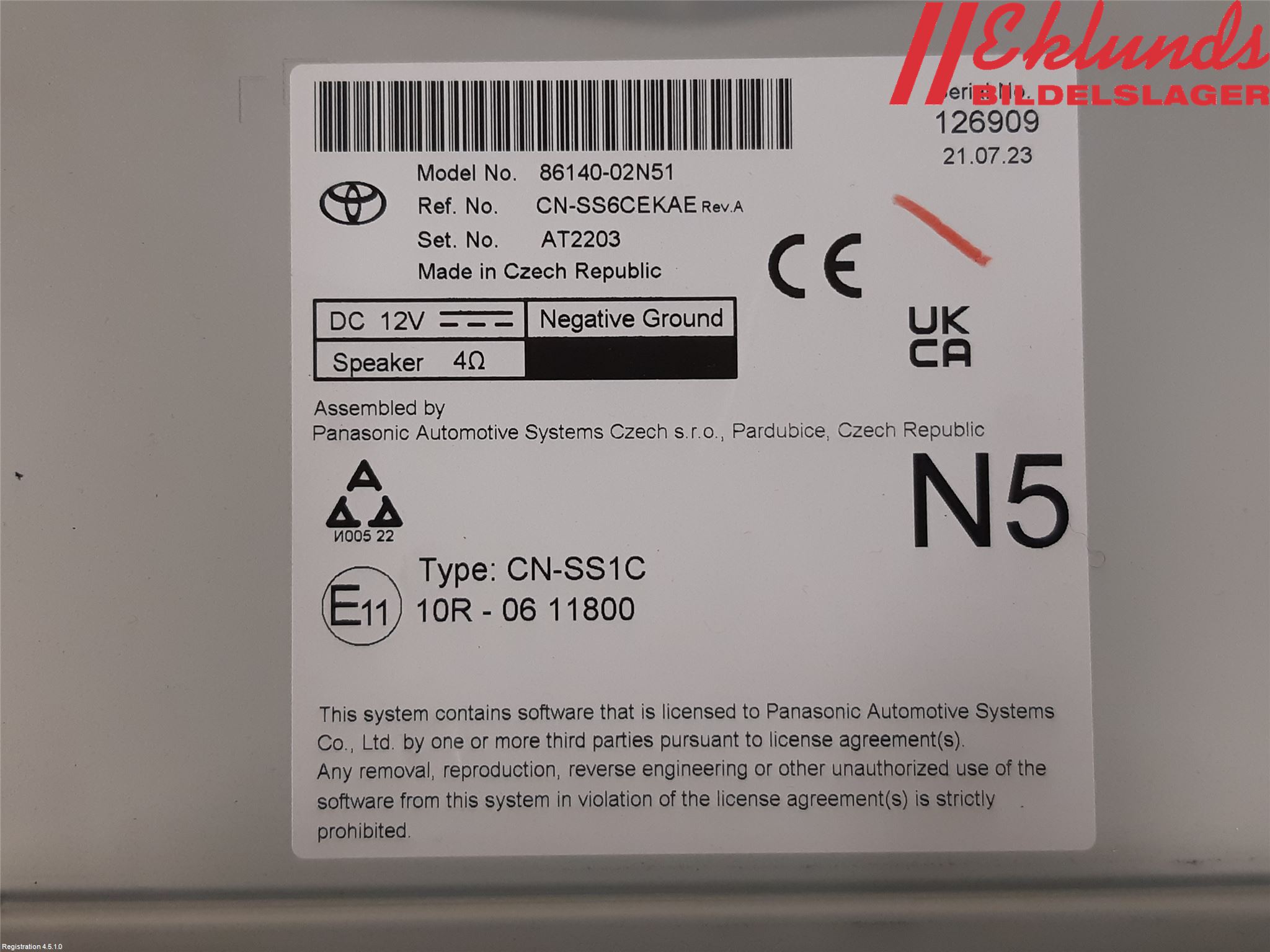 Toyota COROLLA 19- Cd Radio - Multimediapanel