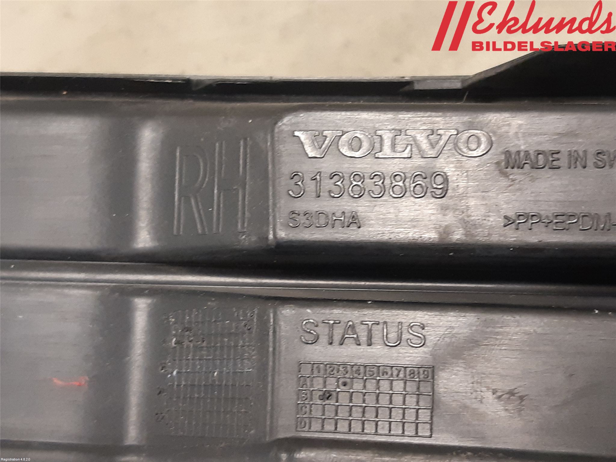 Volvo XC90/RECHARGE 16- Stöt Utfyllnad-List-Grill