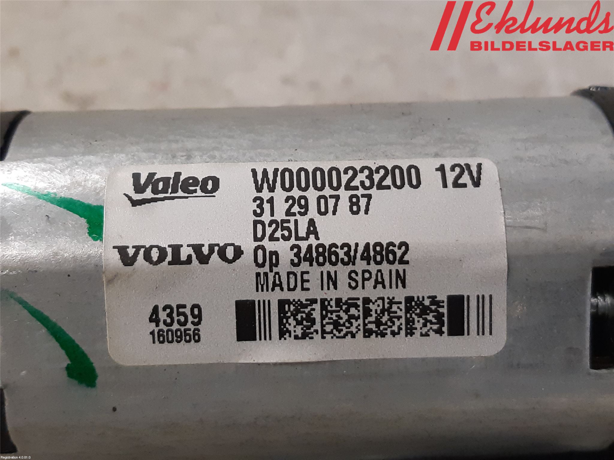 Volvo XC60 09-13 Torkarmotor Baklucka