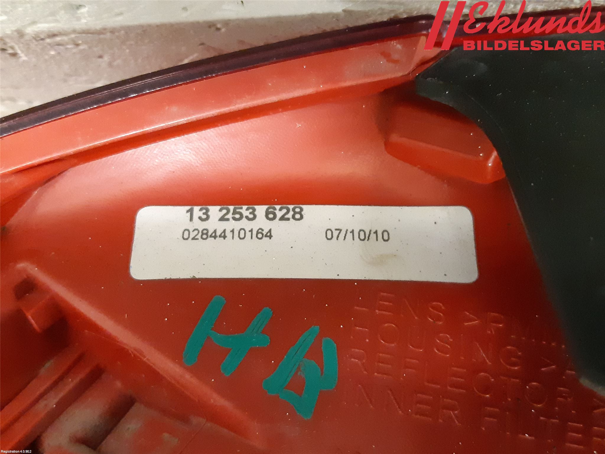 Opel MERIVA B 10-17 Bakljus Höger