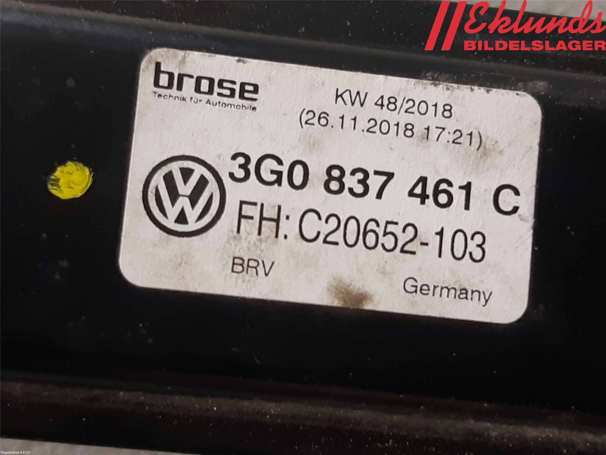 Volkswagen VW PASSAT 15-19 Fönsterhissmotor