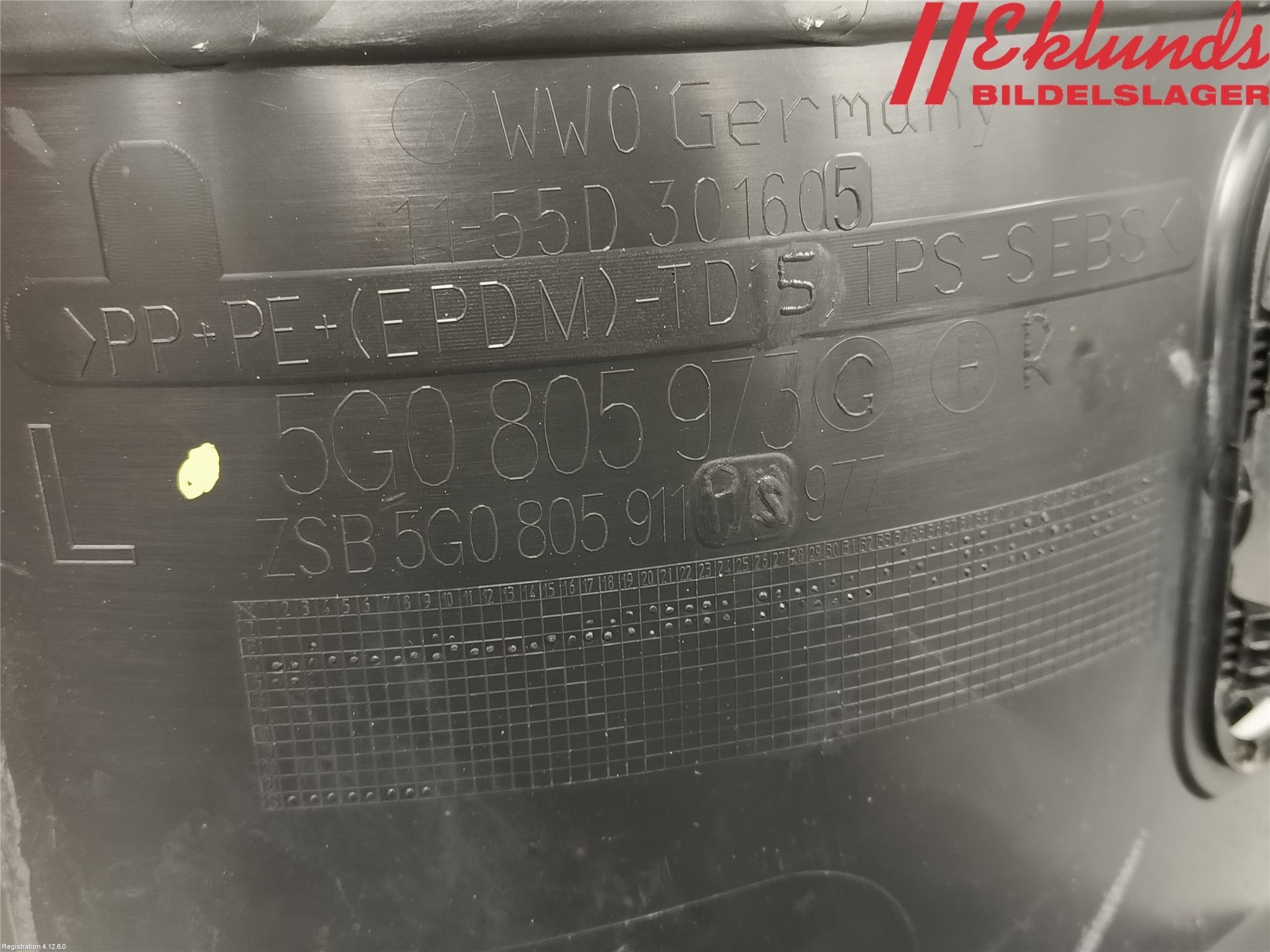 Volkswagen VW GOLF / E-GOLF VII 13-20 Skärm Inner