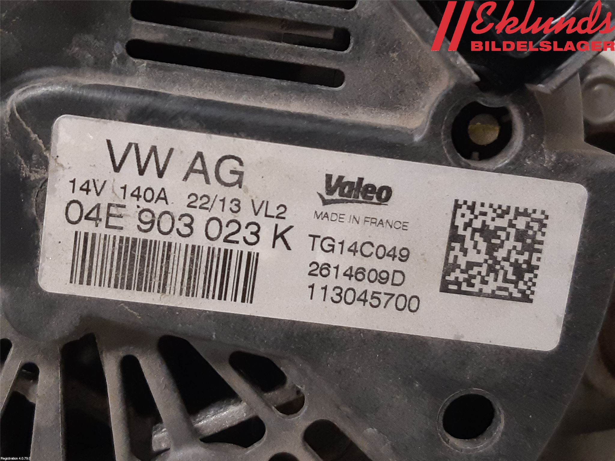 Volkswagen VW GOLF / E-GOLF VII 13-20 Generator