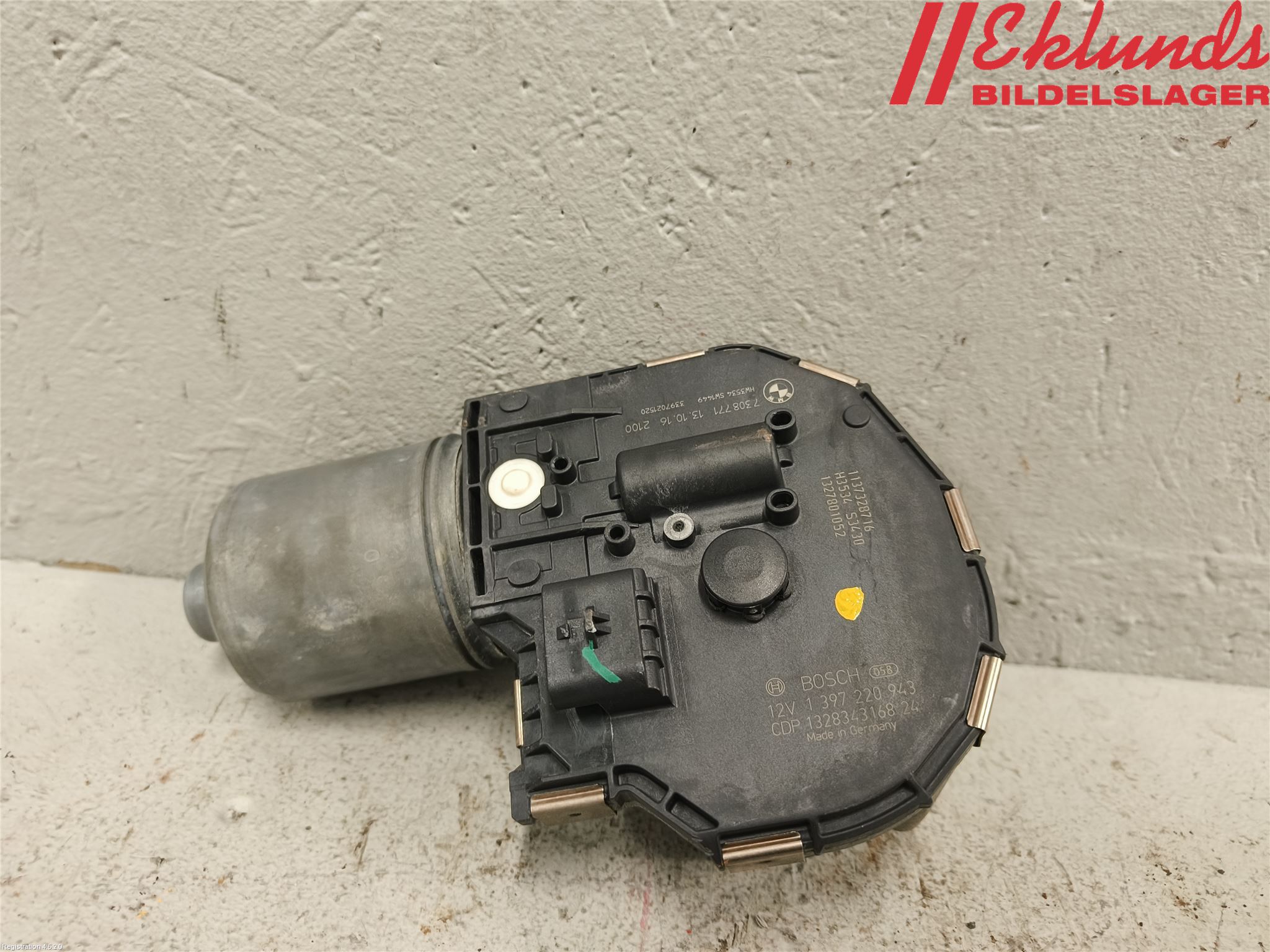 BMW 5 F10/F11/F18 09-17 Torkarmotor Vindruta