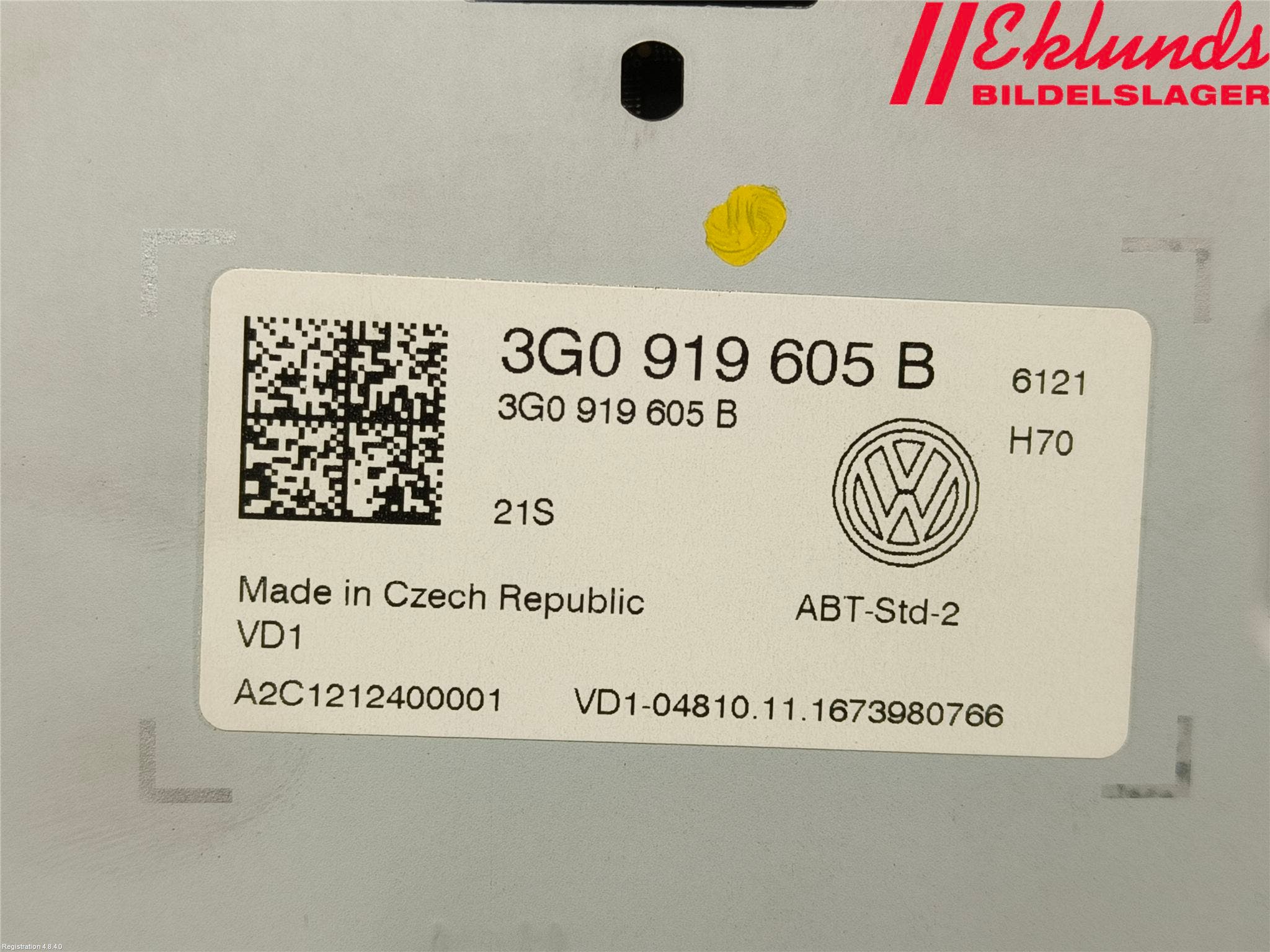 Volkswagen VW GOLF / E-GOLF VII 13-20 Multifunktionsdisplay