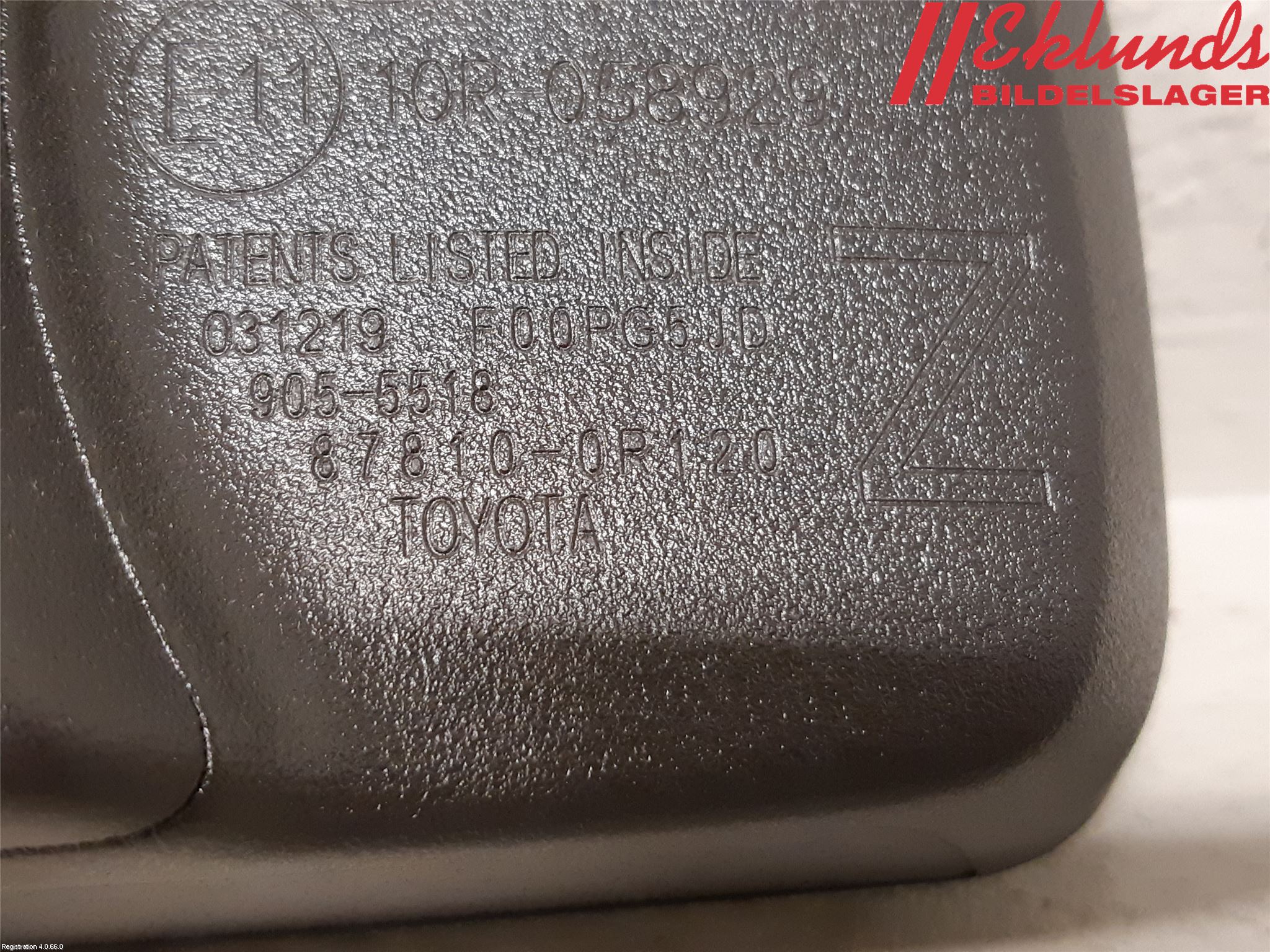 Toyota RAV4 19- Spegel Invändig El