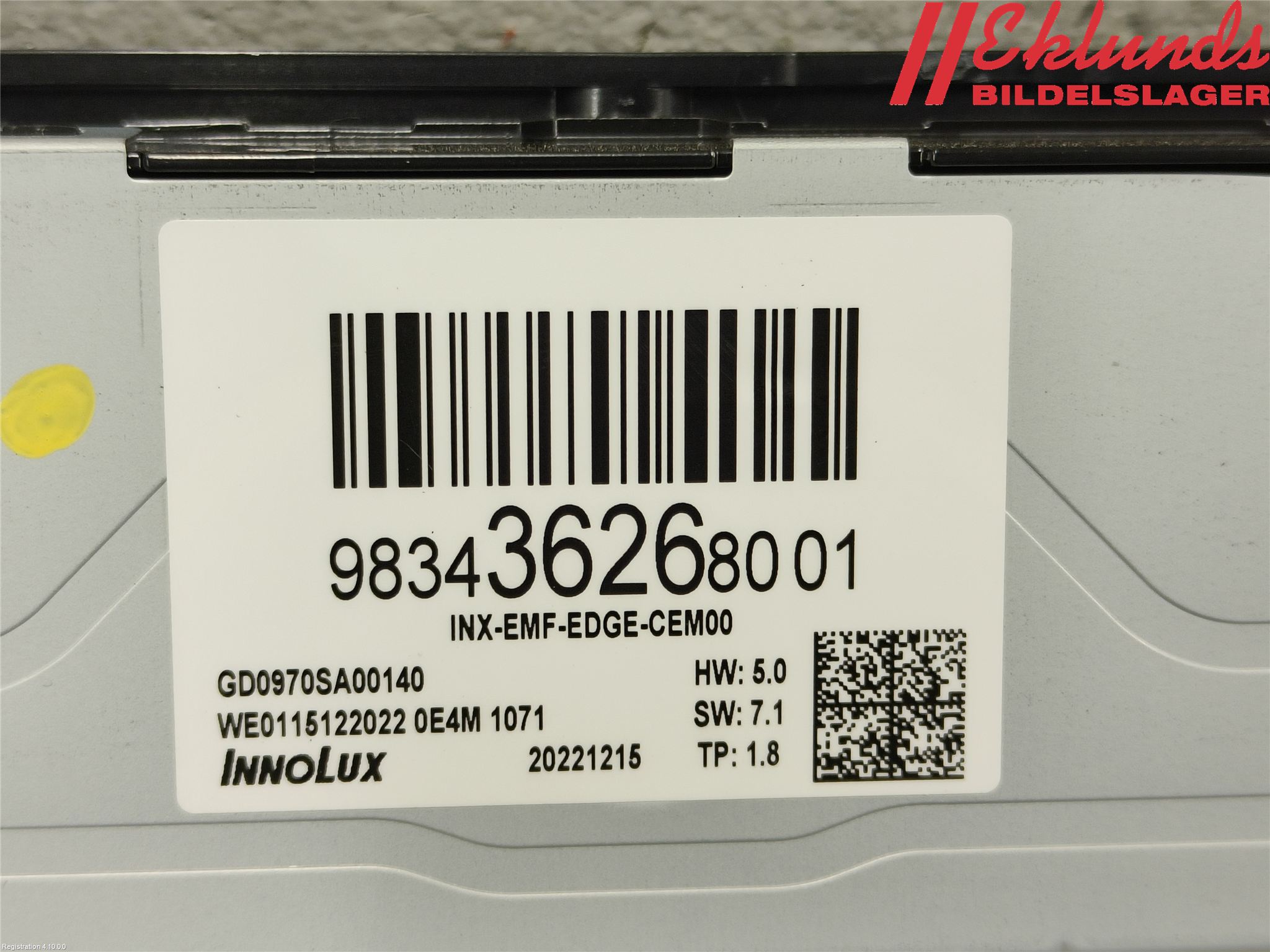 Peugeot 308/E-308 21- Kontrolldisplay