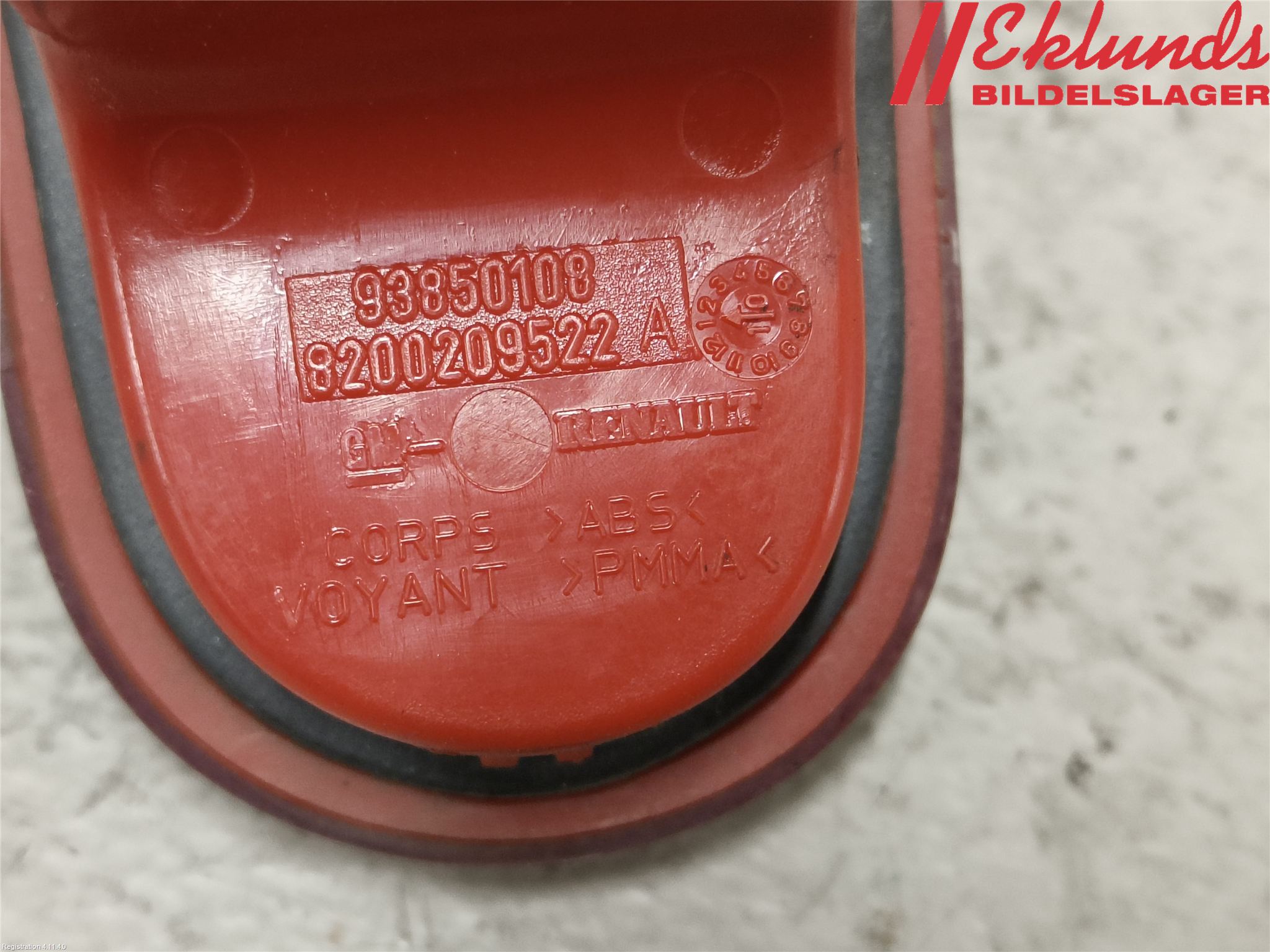 Opel VIVARO 01-14 Bromsljus Bakruta