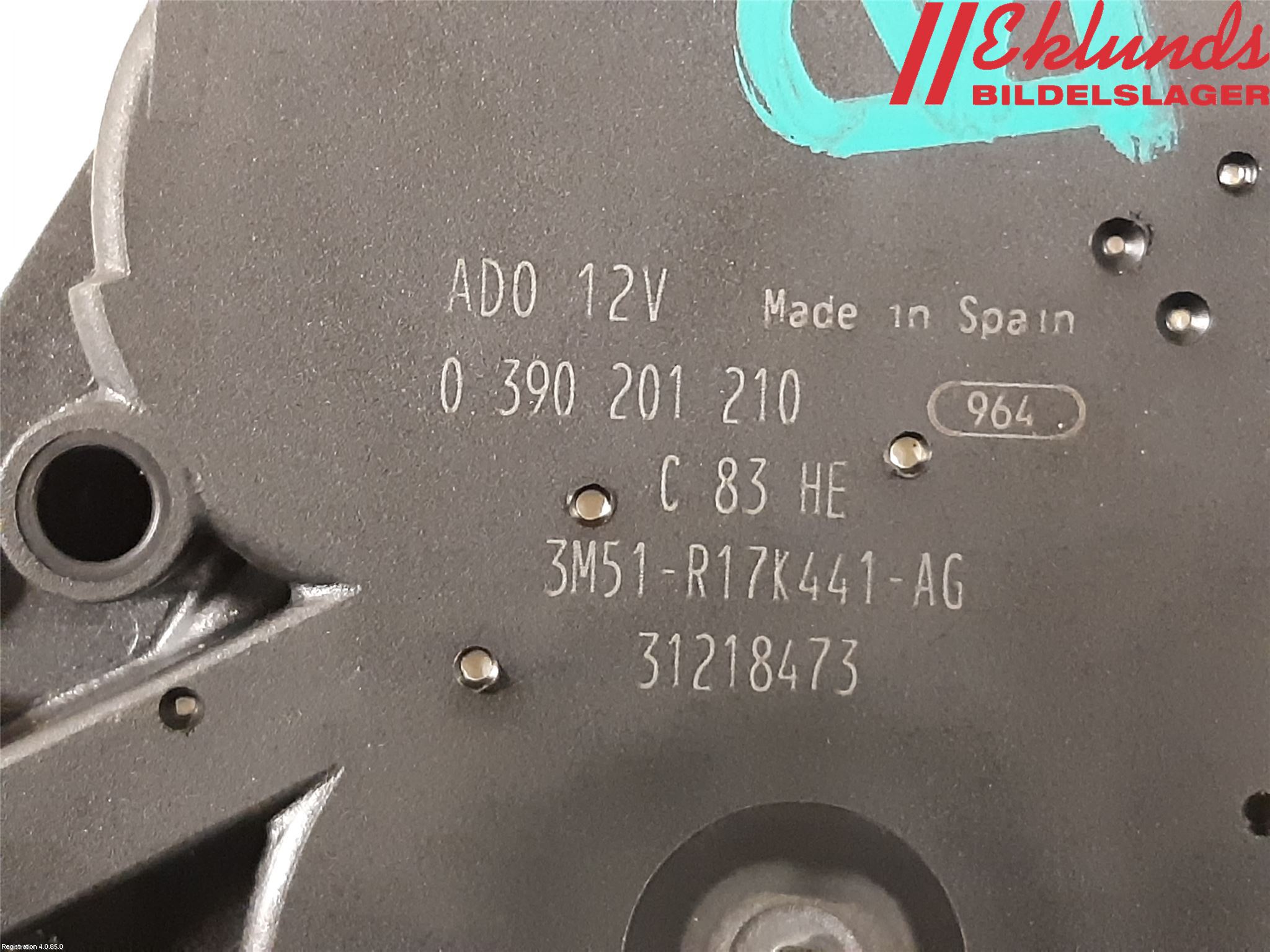 Ford S-MAX 06-15 Torkarmotor Baklucka