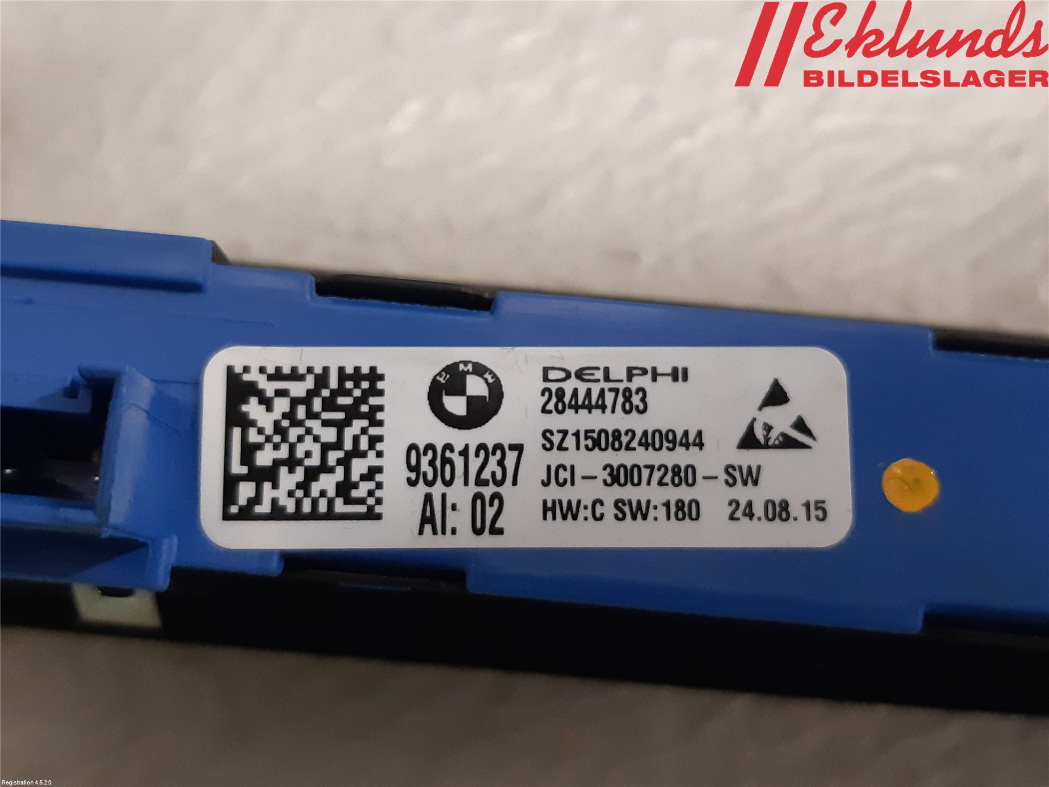 BMW 5 F10/F11/F18 09-17 Strömställare Stolminne