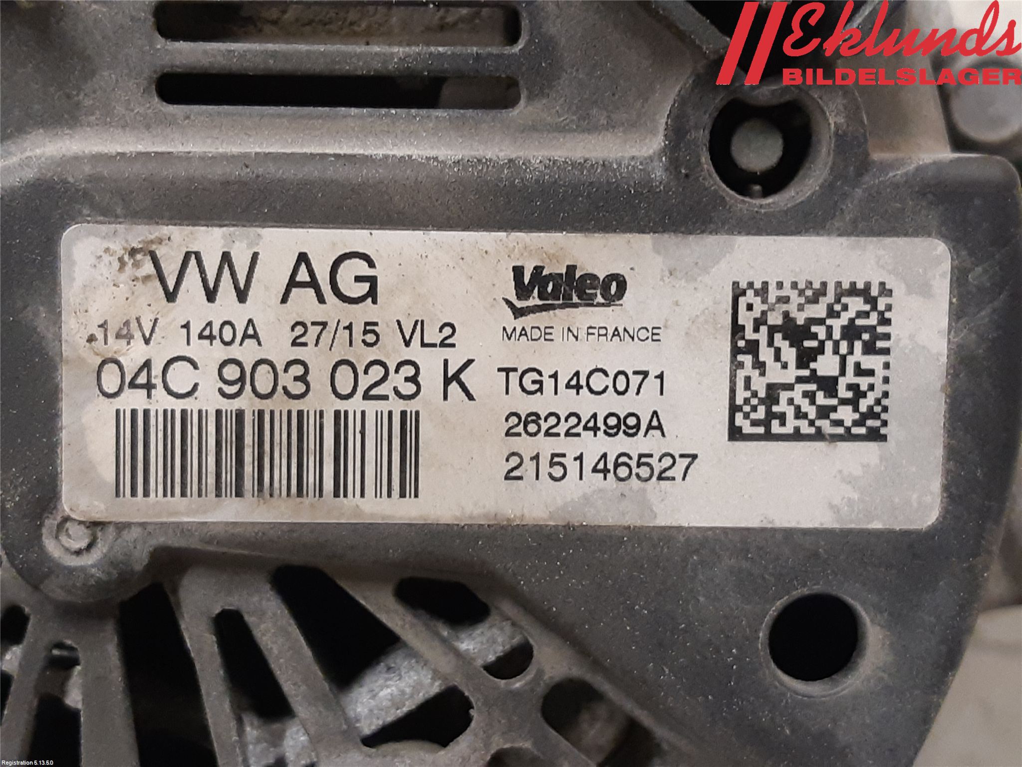 Audi A3/S3 8V 13-20 Generator