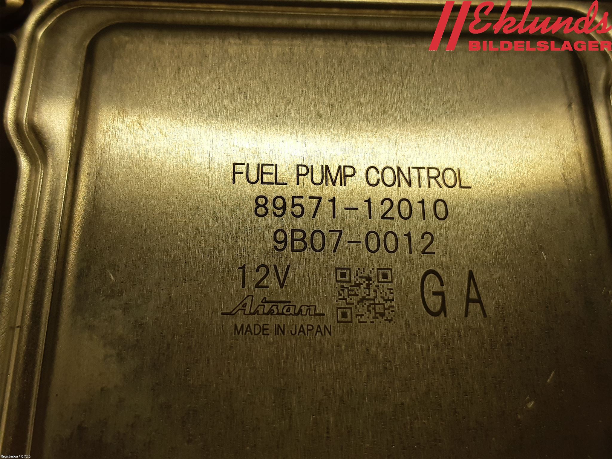 Toyota RAV4 19- Styrenhet Bränslepump