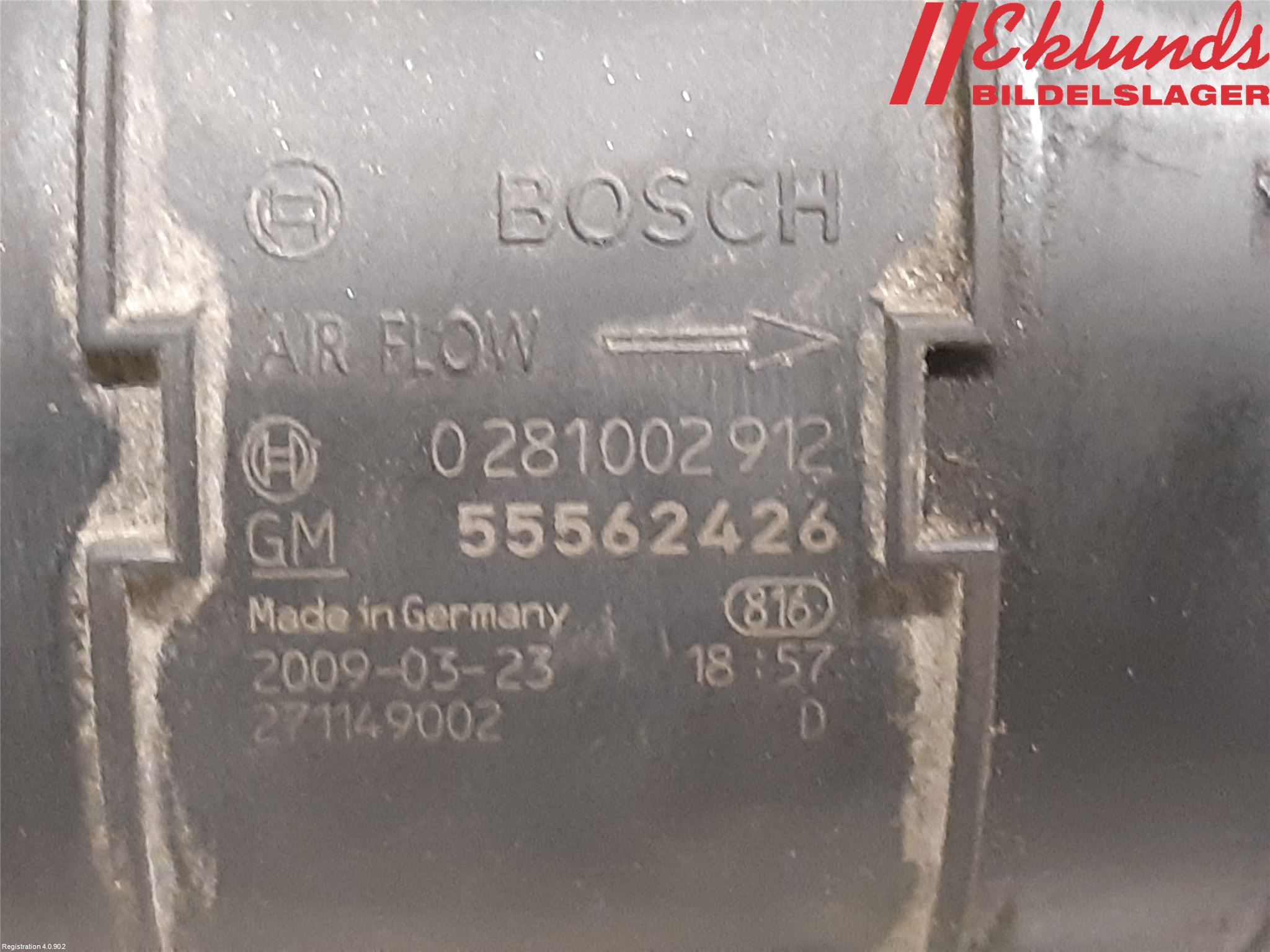 Opel INSIGNIA 09-16 Injluftmassamätare