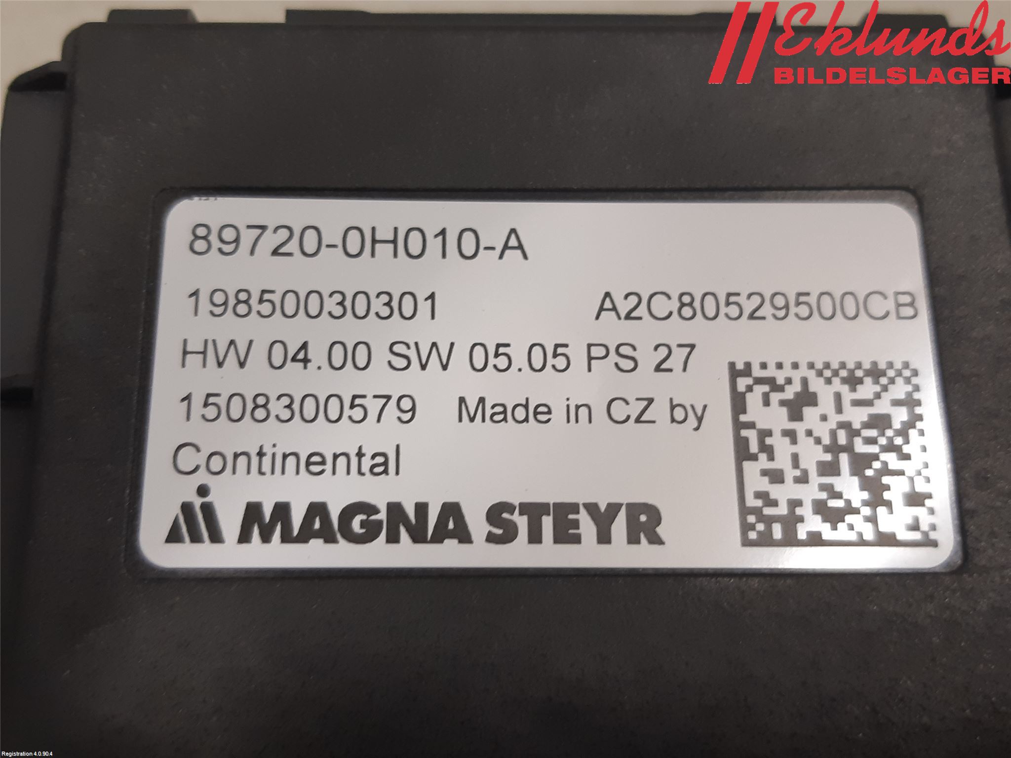 Toyota AYGO 15-21 Styrenhet Taklucka