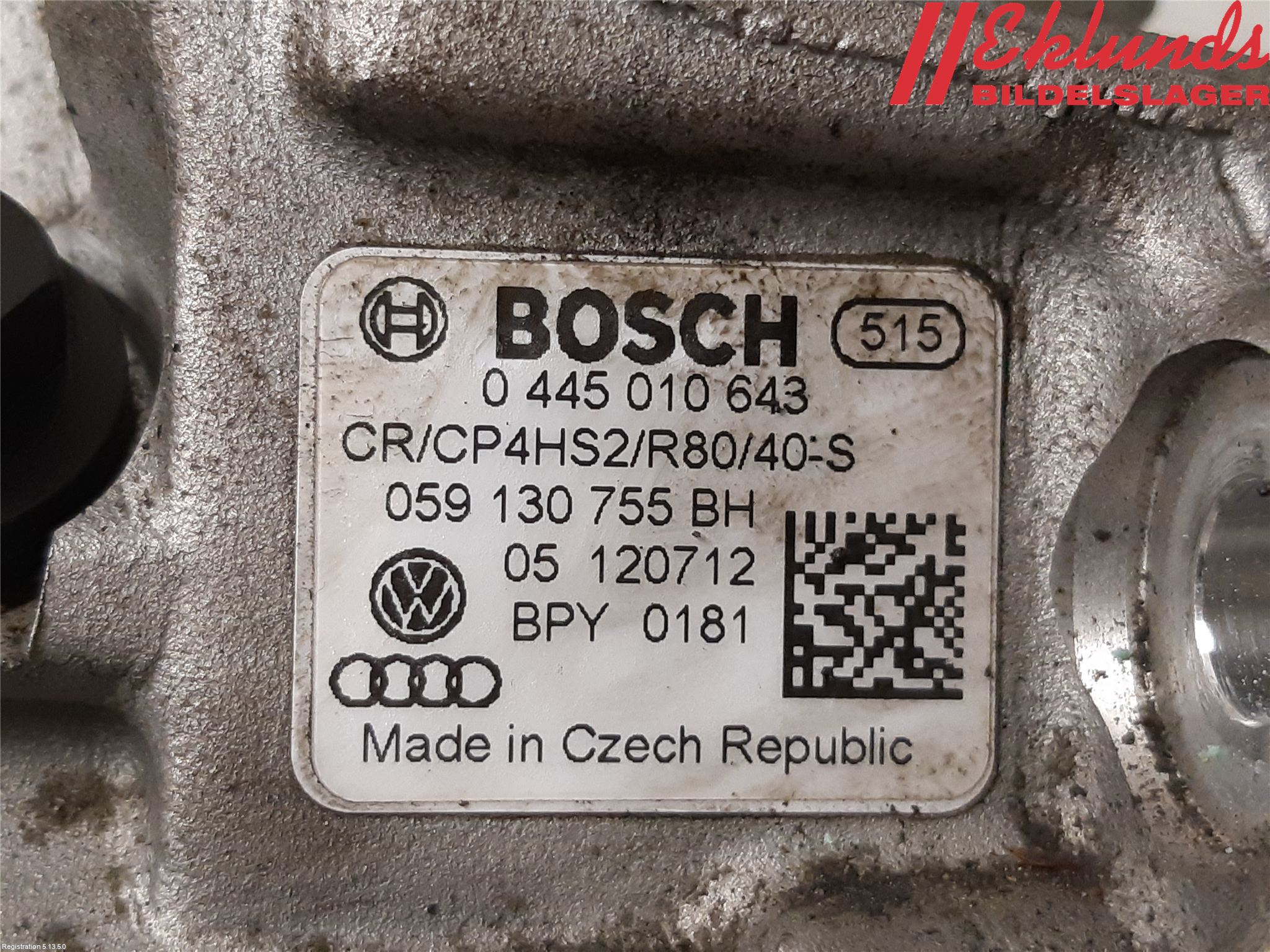 Audi A6 ALLROAD 12-18 Bränsle Insppump Diesel