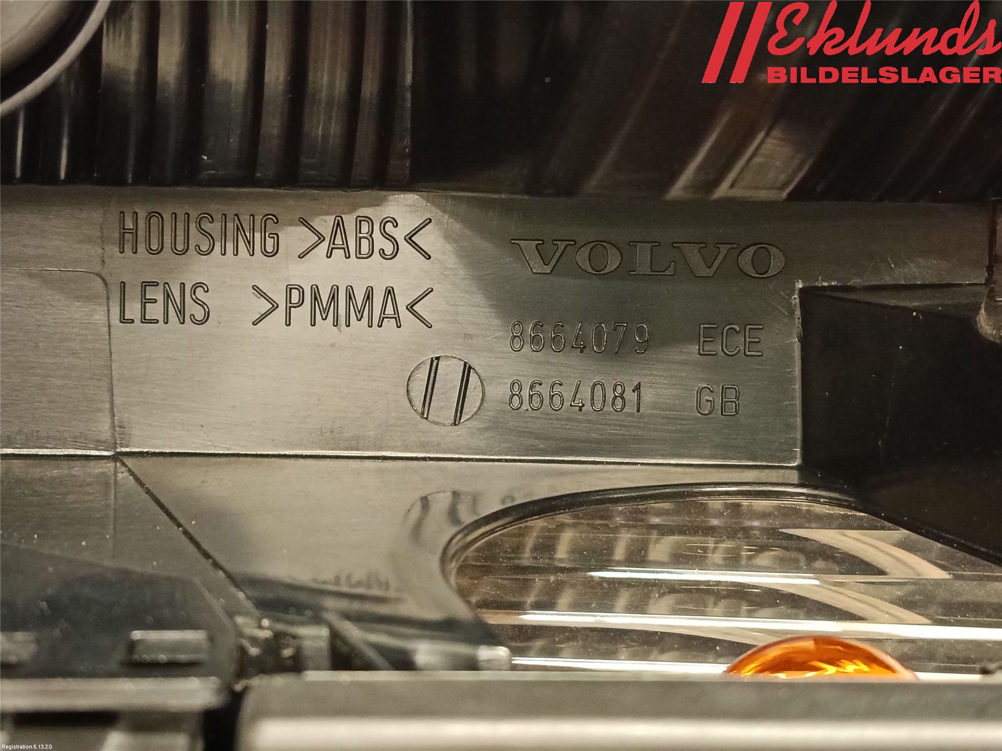Volvo S60 01-04 Bakljus Vänster