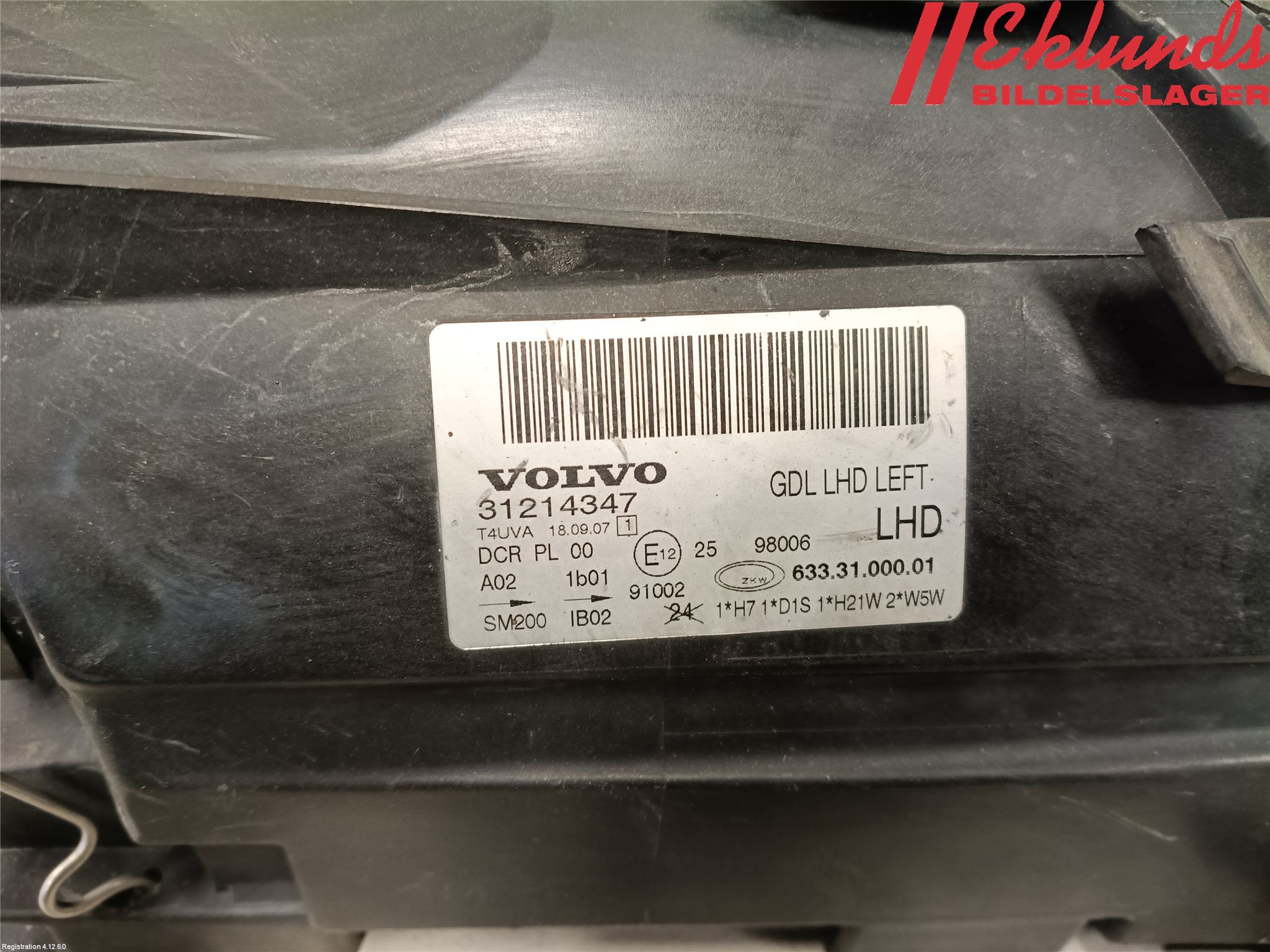Volvo V70 08-13 Strålkastare Vänster